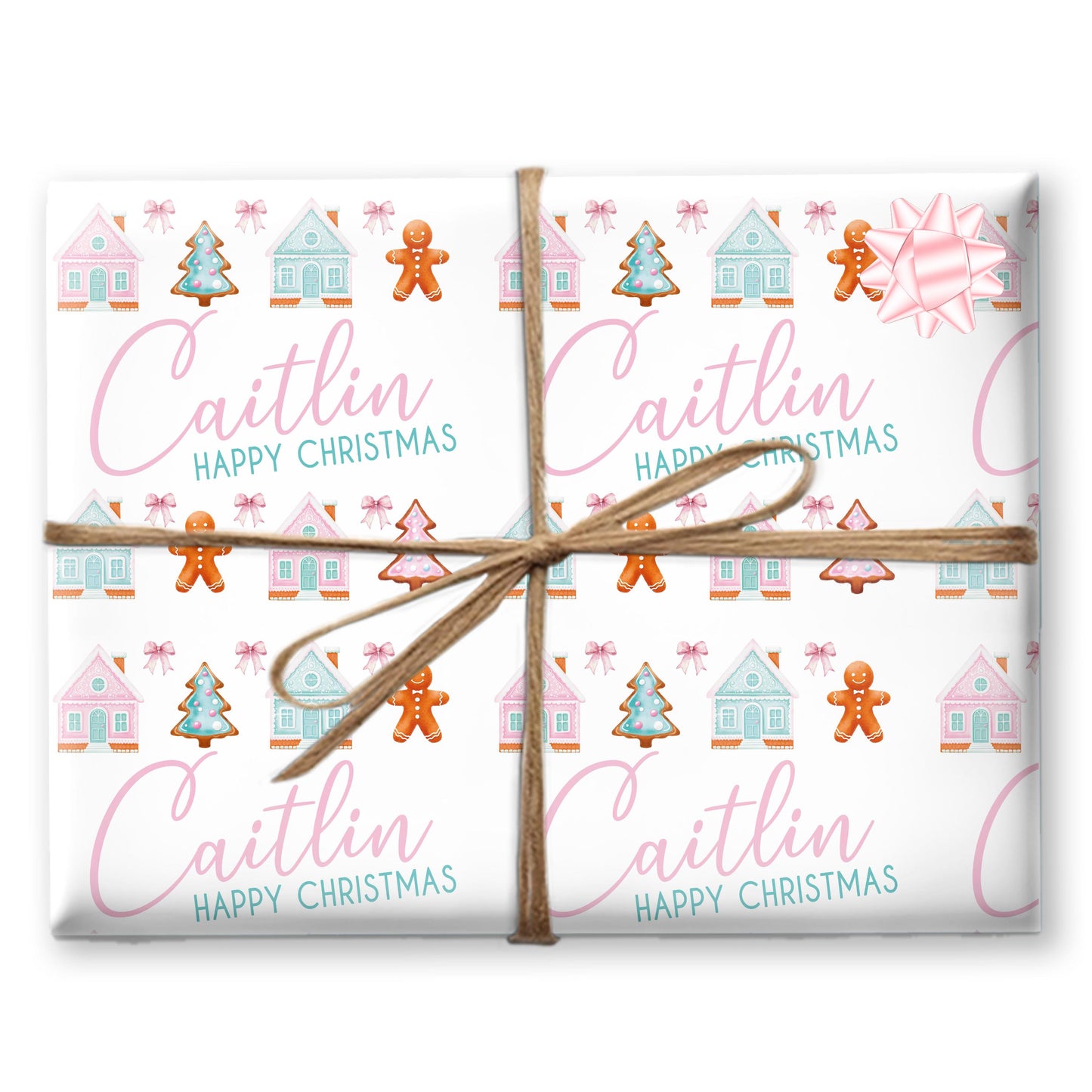 Personalised Gift Wrap | Personalised Christmas Wrapping Paper | Personalised Gift Wrap | Fun Gift Wrap |  Gingerbread Gift Wrap