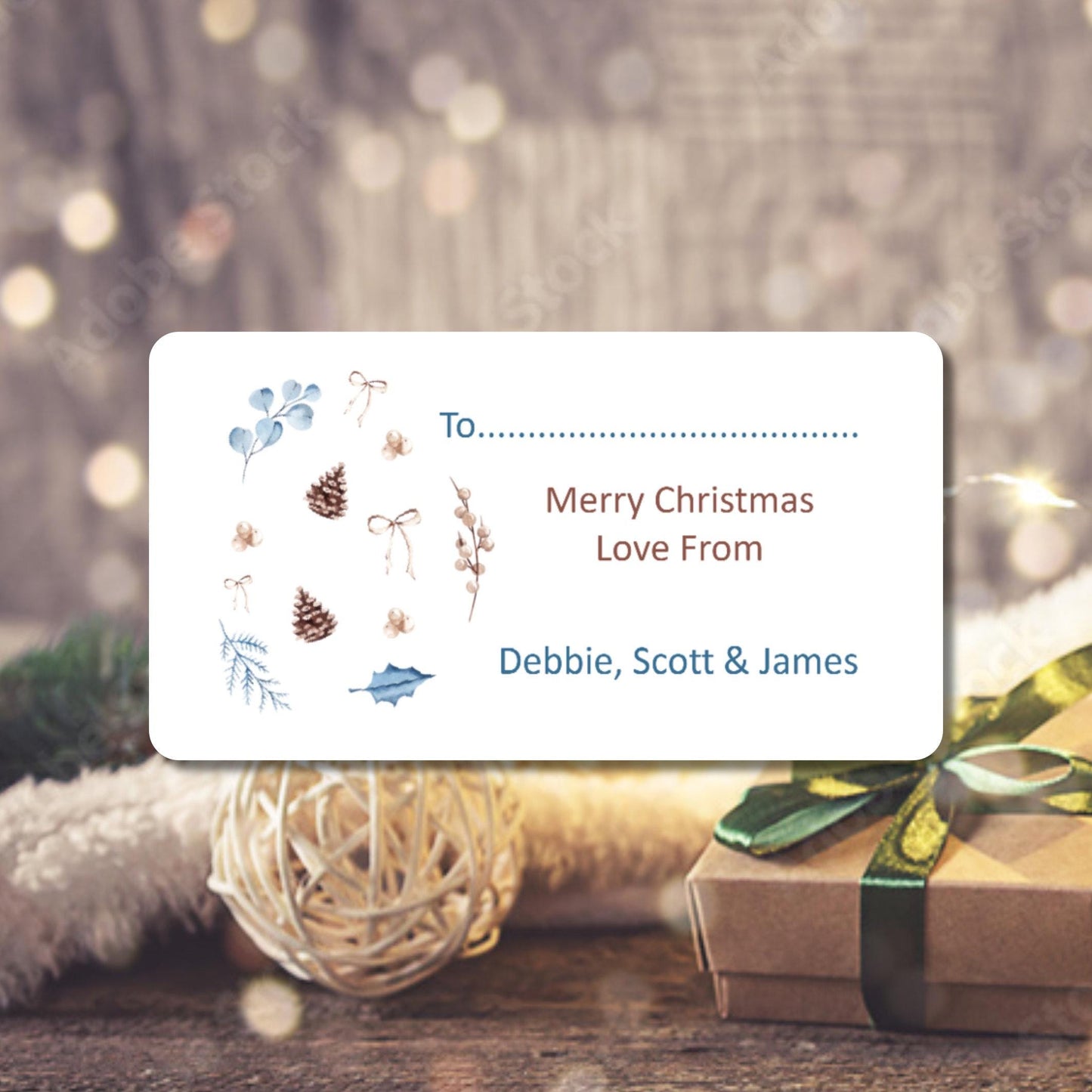 Custom Christmas Address Labels – Personalised Stickers for Cards, Envelopes