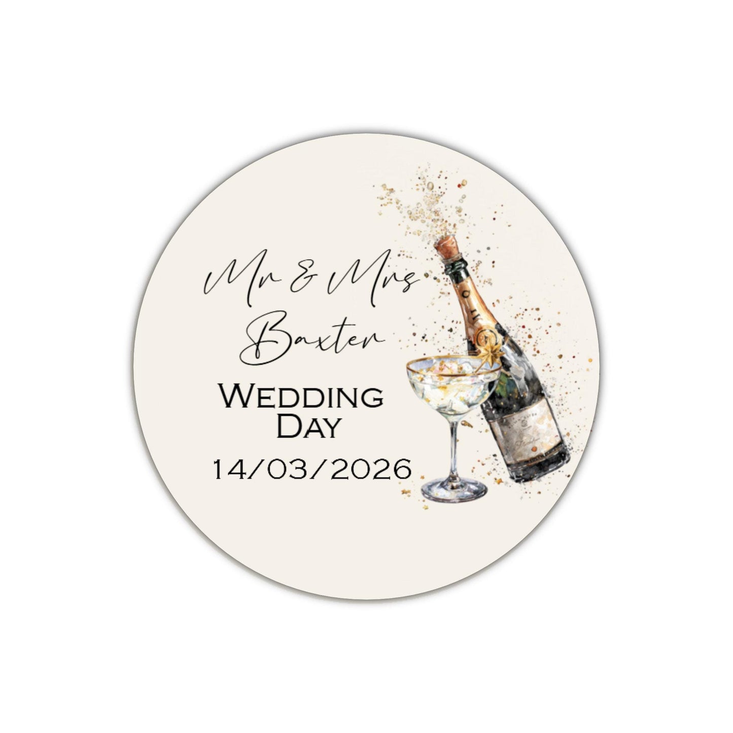 Personalised Wedding Stickers Wedding Favours Cake Labels Celebration Wedding Stationery Personalised Wedding tissues Thank you sticker