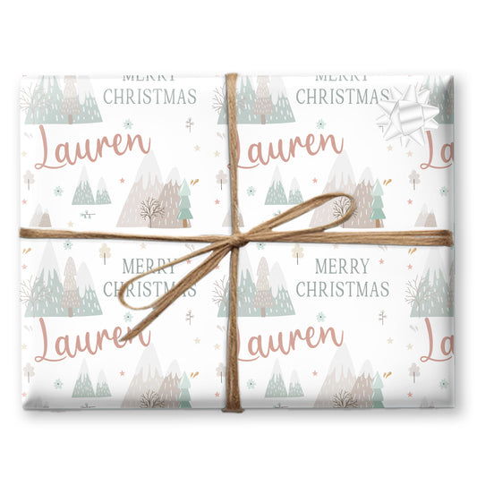 Personalised Gift Wrap | Personalised Christmas Wrapping Paper | Personalised Gift Wrap | Fun Gift Wrap |  Scandi Christmas