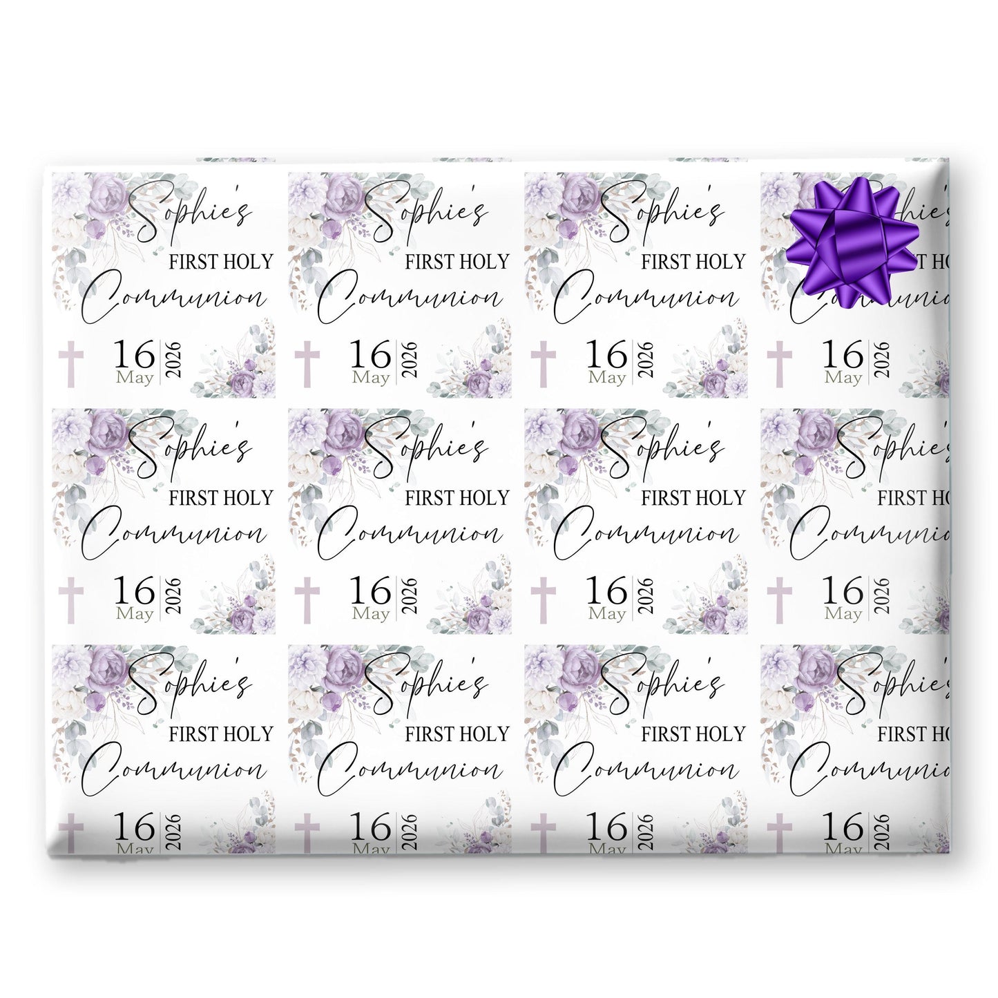 First Holy Communion Wrapping Paper, Confirmation gift wrap, Religious gift ideas