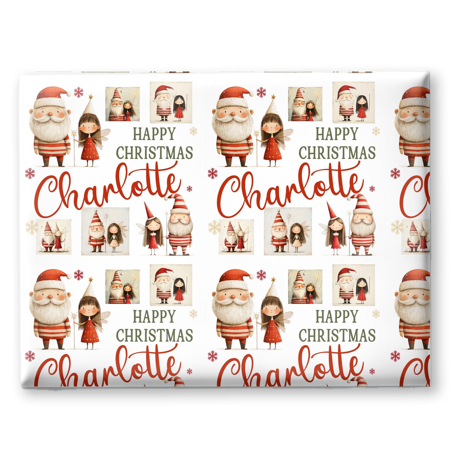 Personalised Gift Wrap | Personalised Christmas Wrapping Paper | Personalised Gift Wrap | Fun Gift Wrap | Santa Claus