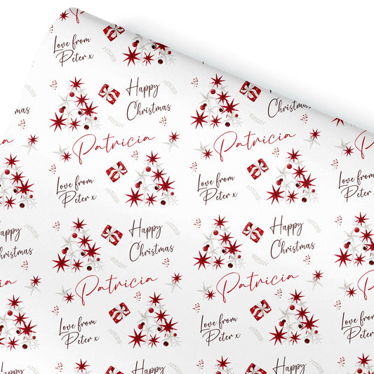 Childrens Gift Wrap Wrapping Paper, Personalised Paper For Her, For Him, Novelty Gift Wrap Roll, Elegant Gift Wrapping