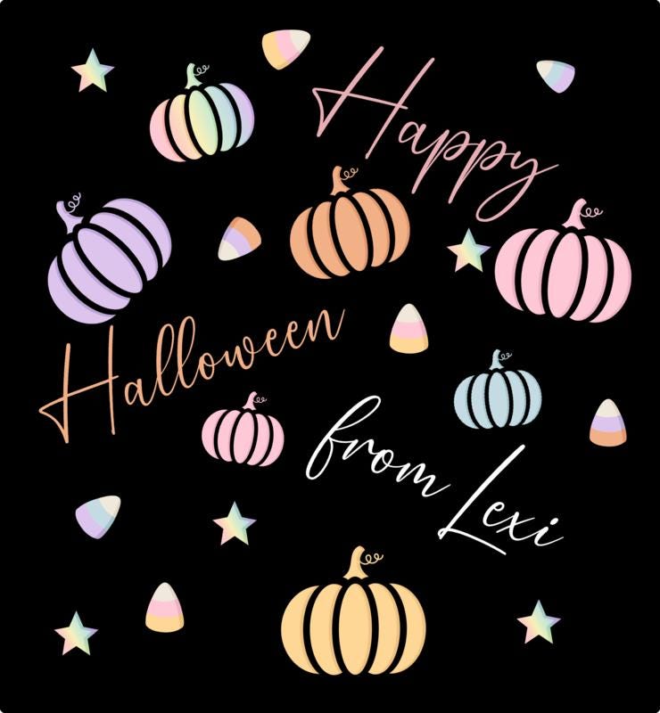 Personalised Halloween  Gift Bag Son Daughter Grandson Granddaughter Pastel Halloween