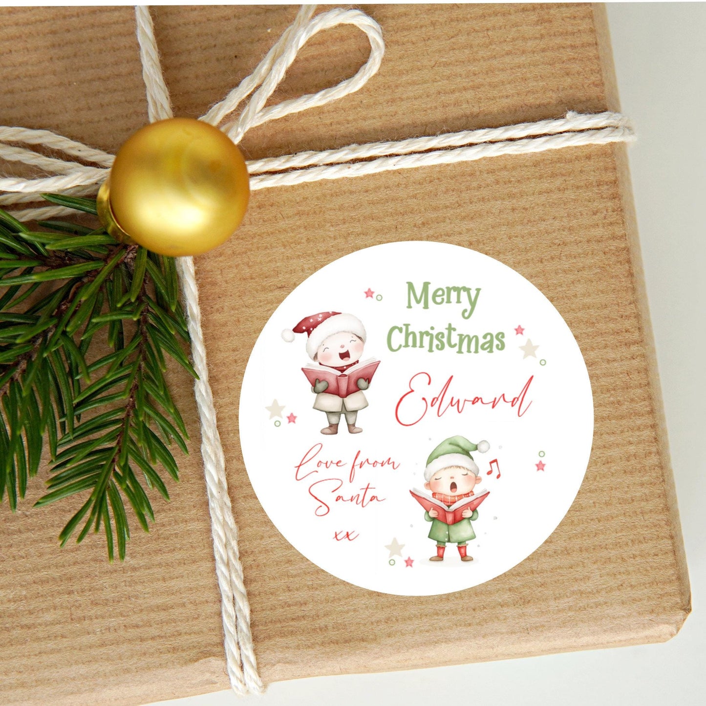 Personalised Christmas Stickers Labels For Wrapping Gifts, Name Tag