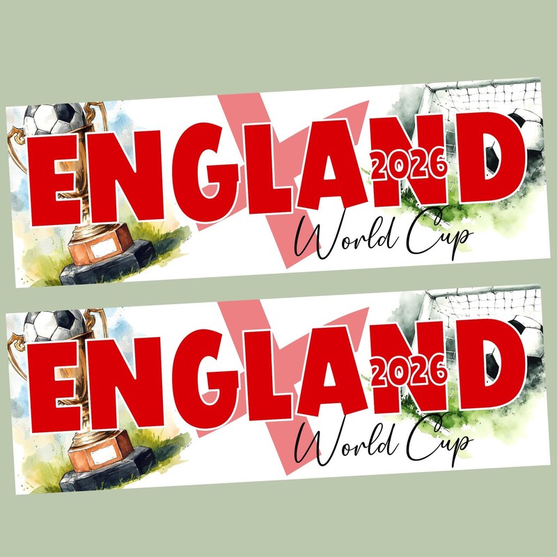 England World Cup Banner, World Cup Party Banner Personalised