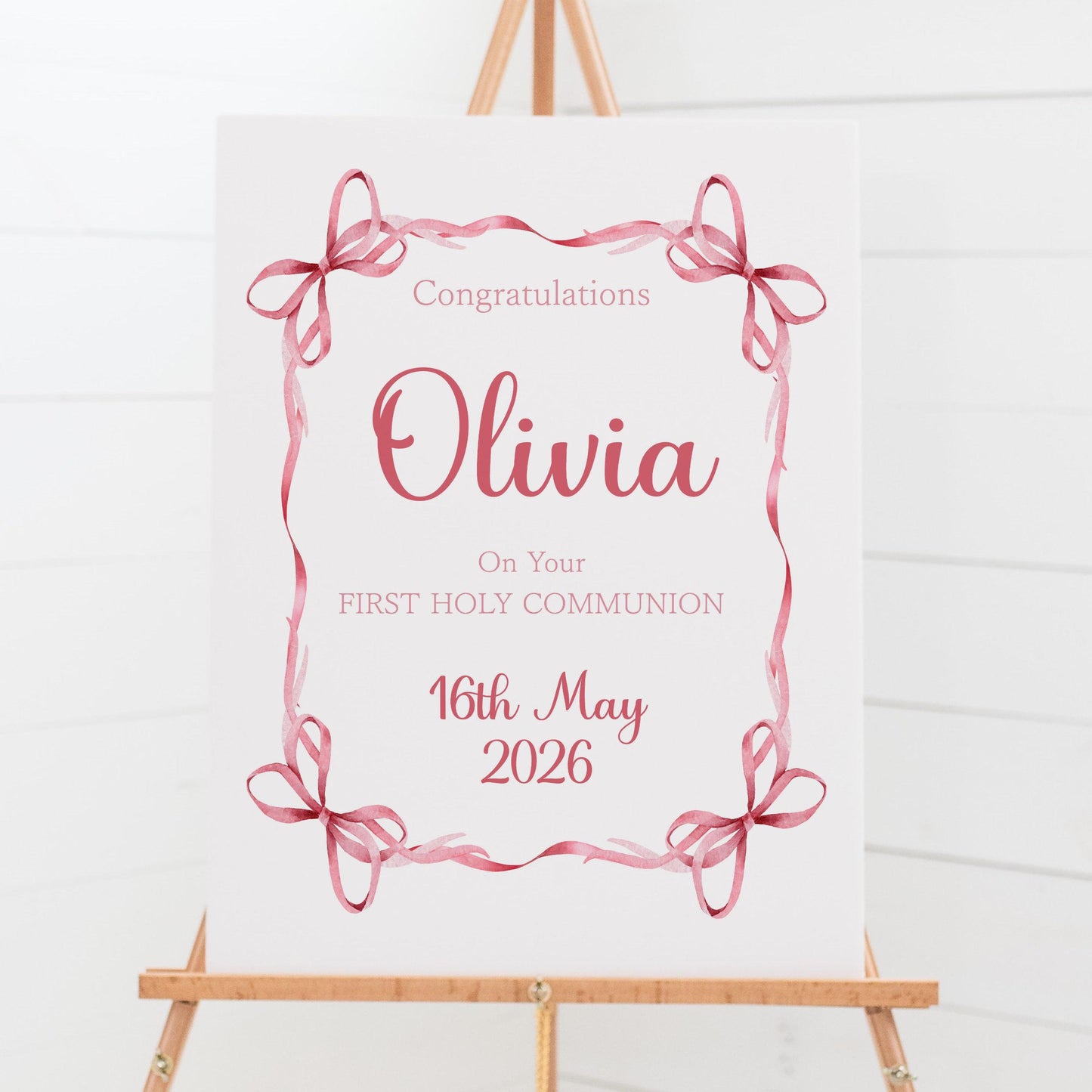 Personalised First Holy Communion Welcome Sign, Custom Baptism & Christening Sign