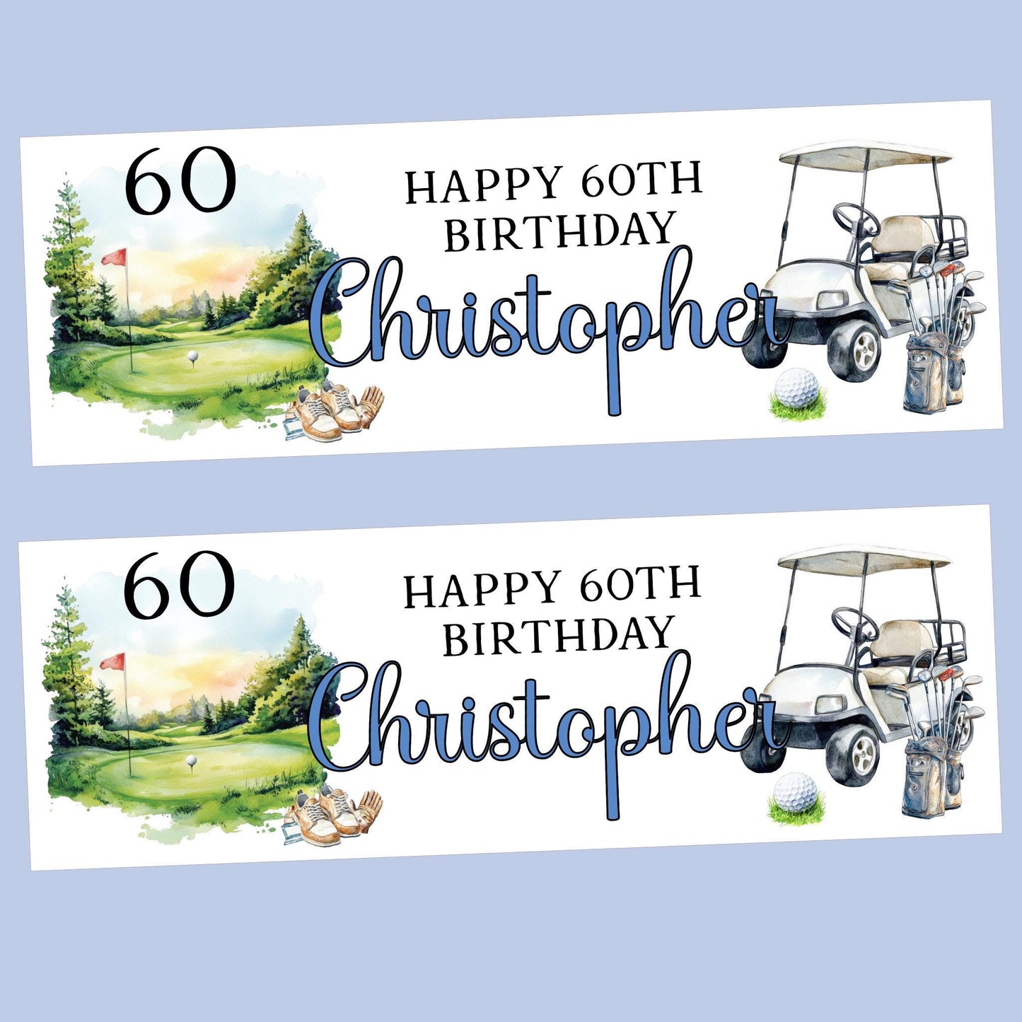 Personalised Golf Birthday Banner | Golf Banner | Party Decor | Golf Lover Birthday Decorations