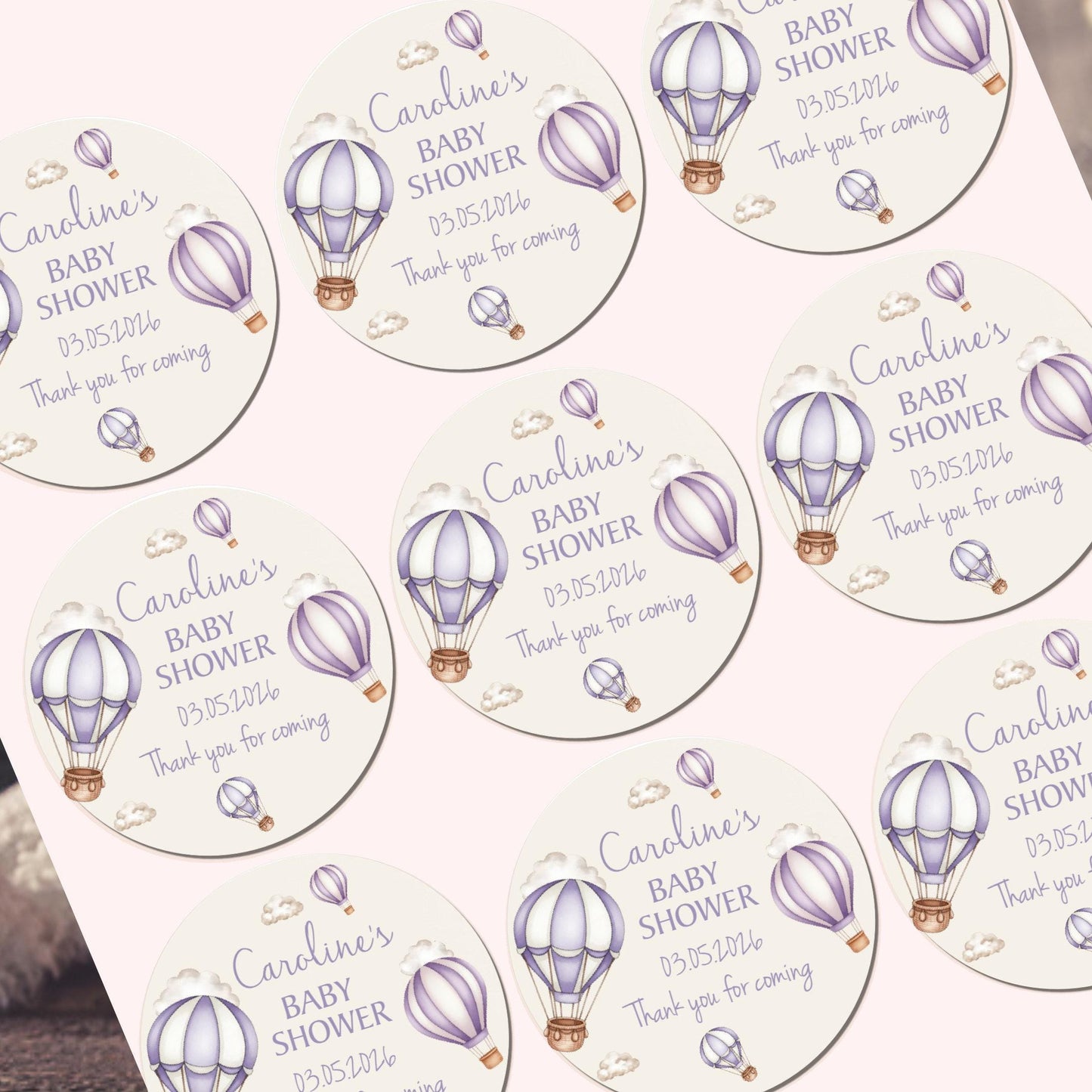 Personalised Baby Shower Stickers for Favours Party Bags Mum to be stickers baby gift stickers