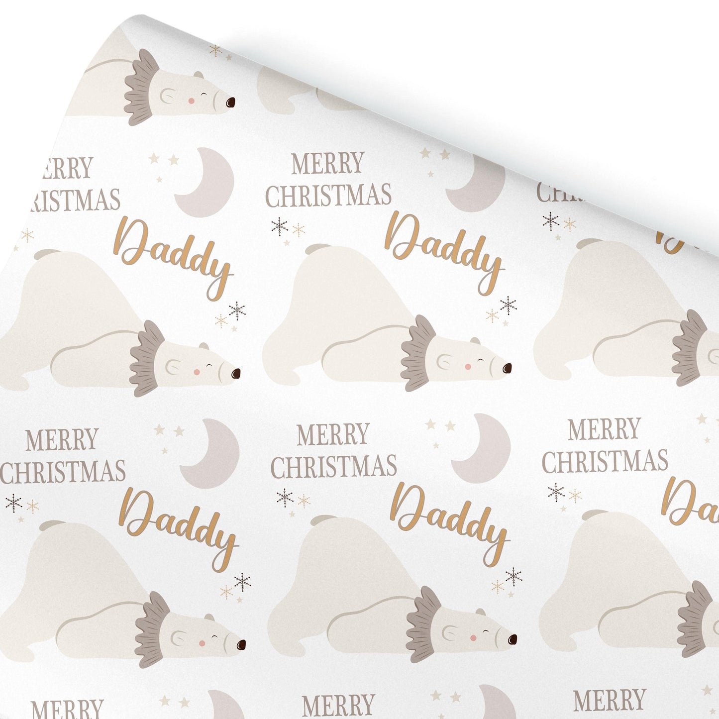 Personalised Gift Wrap | Personalised Christmas Wrapping Paper | Personalised Gift Wrap | Fun Gift Wrap | Daddy Polar Bear