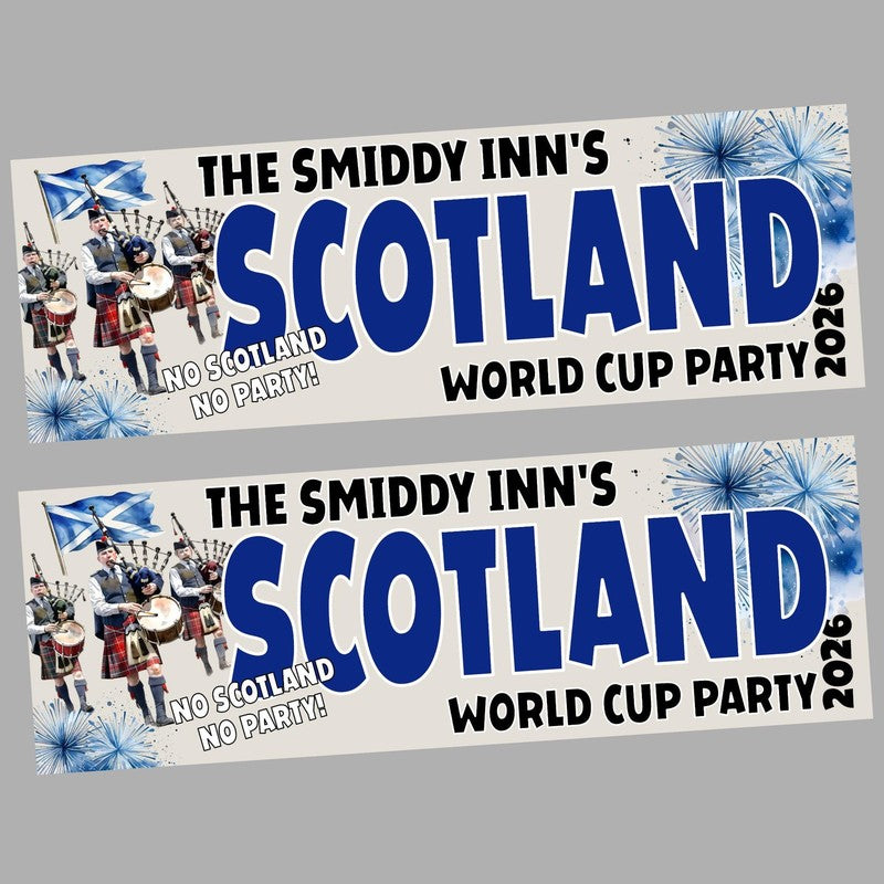 Scotland Football Banner, World Cup Celebration Decor, Custom Football party