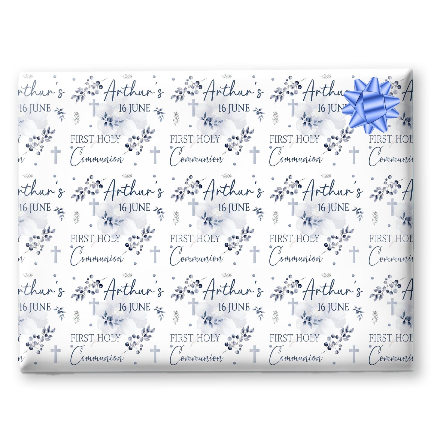 First Holy Communion Wrapping Paper, Confirmation gift wrap, Religious gift ideas