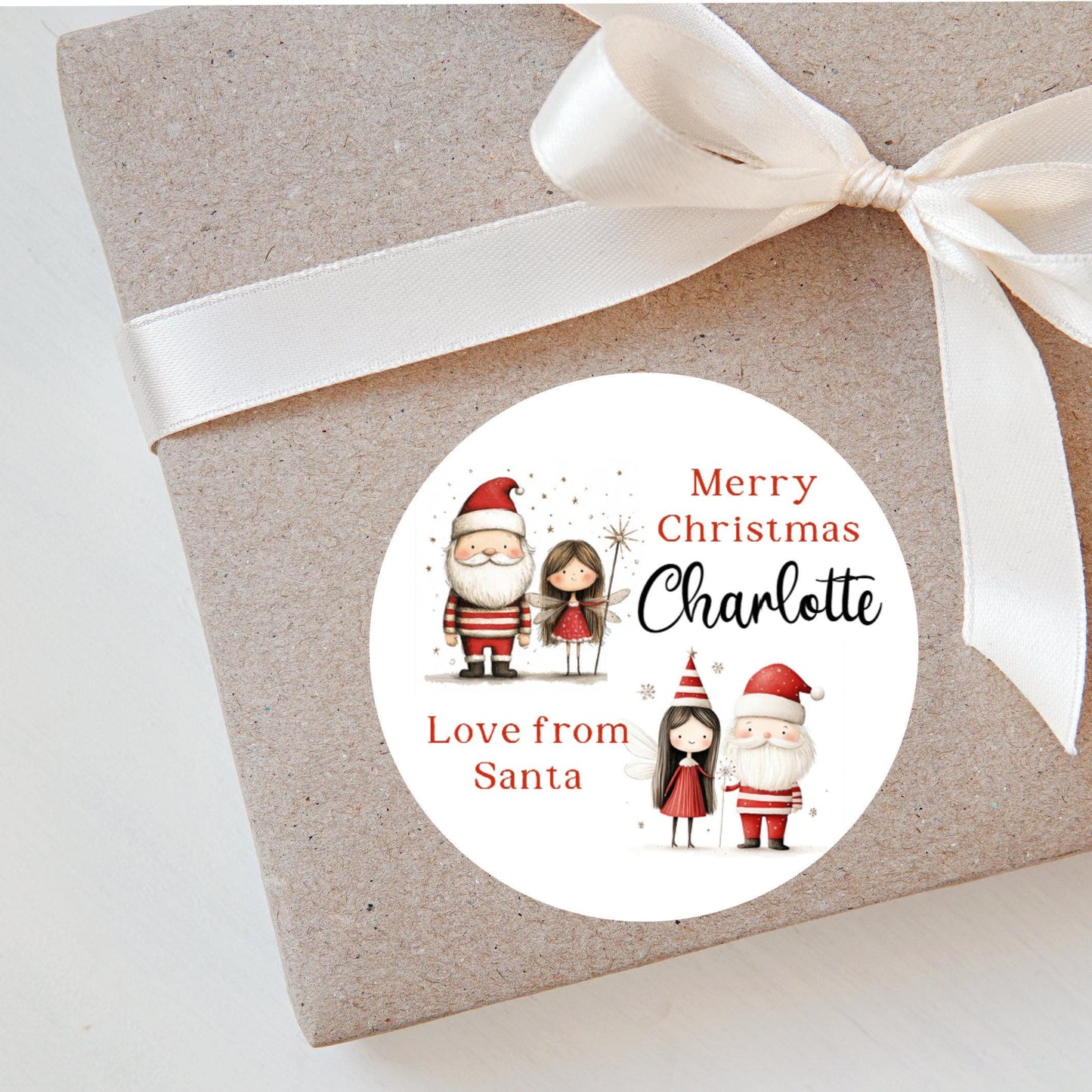 Personalised Christmas Stickers Labels For Wrapping Gifts, Name Tag