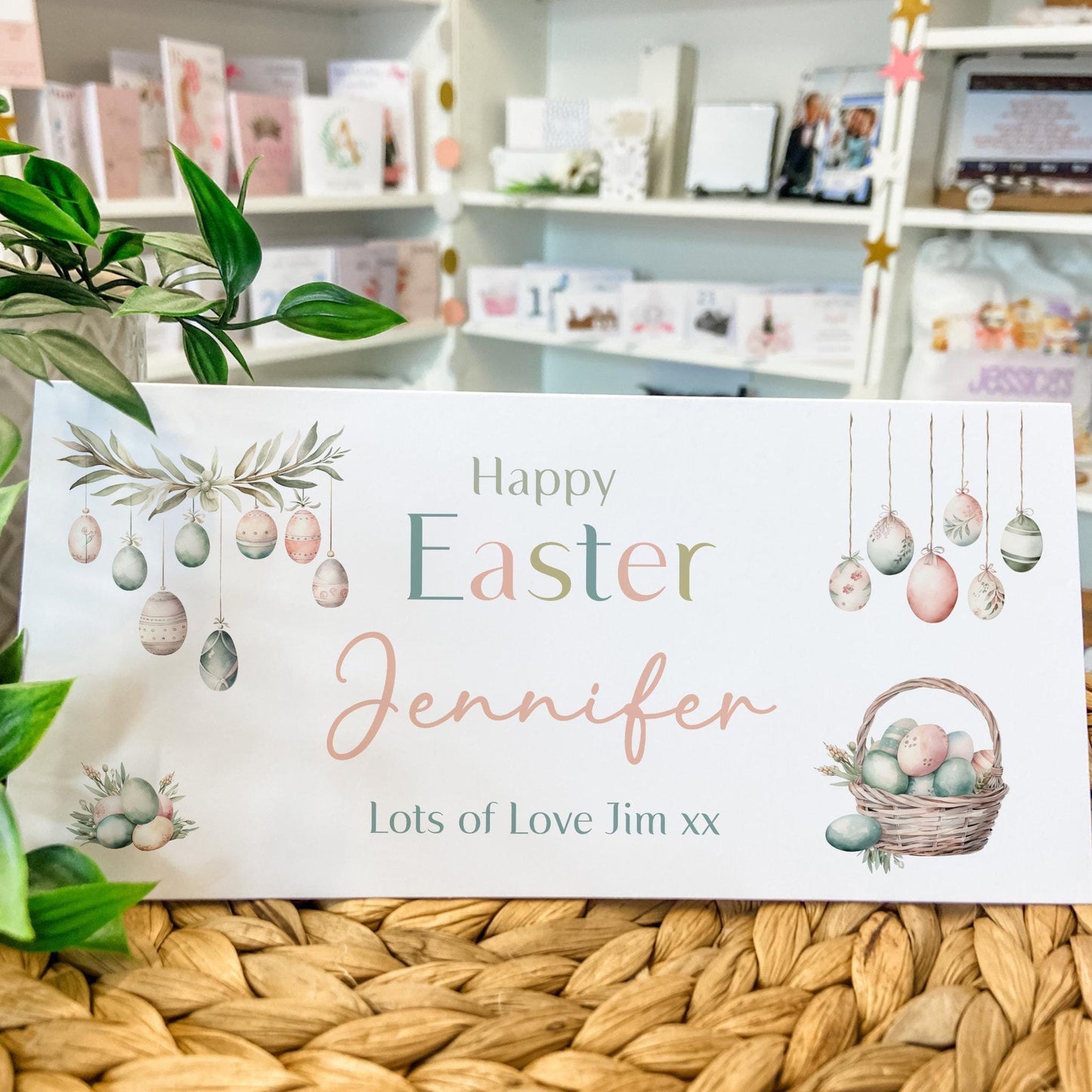 Personalised Easter Gift Card Money Gift Wallet for Easter, Easter eggs