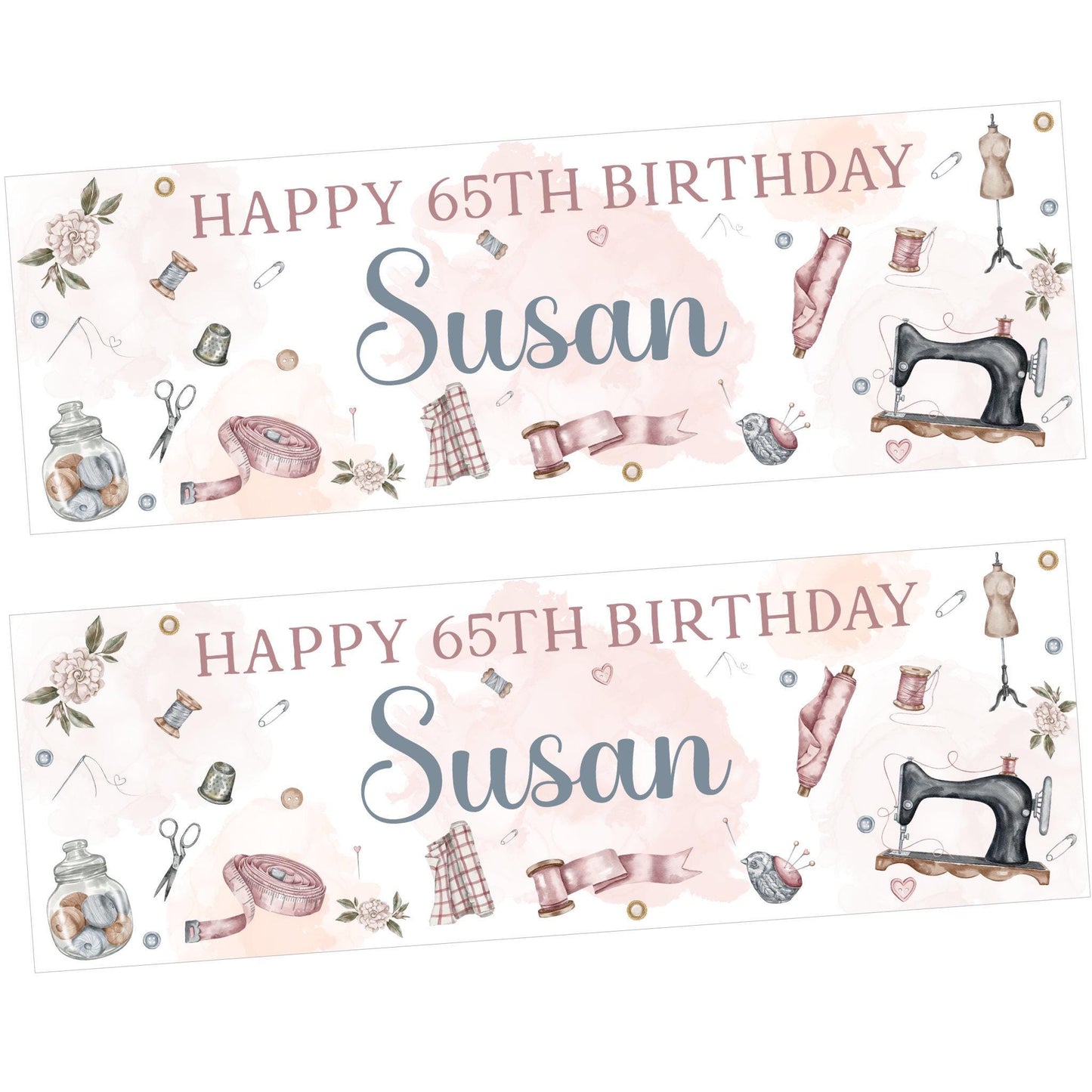 Personalised Sewing Birthday Party Banner | Sewing Banner | Party Decor | Craft Lover Birthday Decorations
