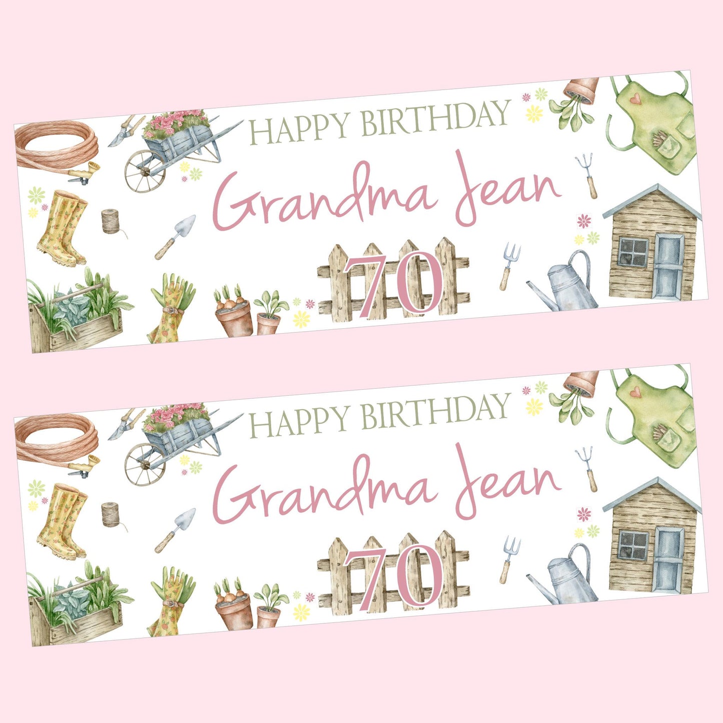 Personalised Gardening Birthday Banner | Gardening Banner  | Party Decor | Garden Lover Birthday Decorations