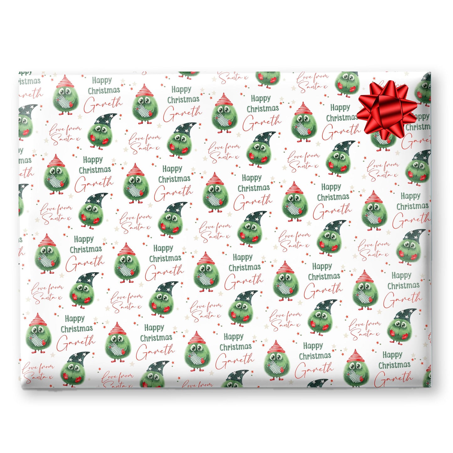 Christmas Gift Wrapping Paper,Personalised Funny Brussells Sprouts Gift Wrap Cute Gift Ideas