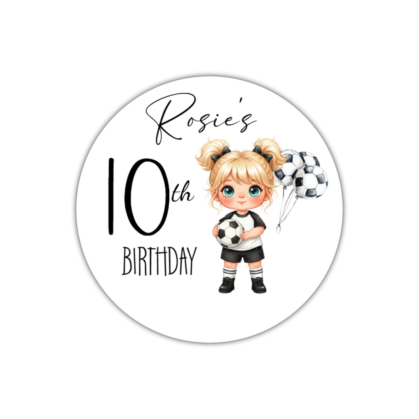 Personalised Football Party Stickers for Favours Party Bags Boys Girls Football