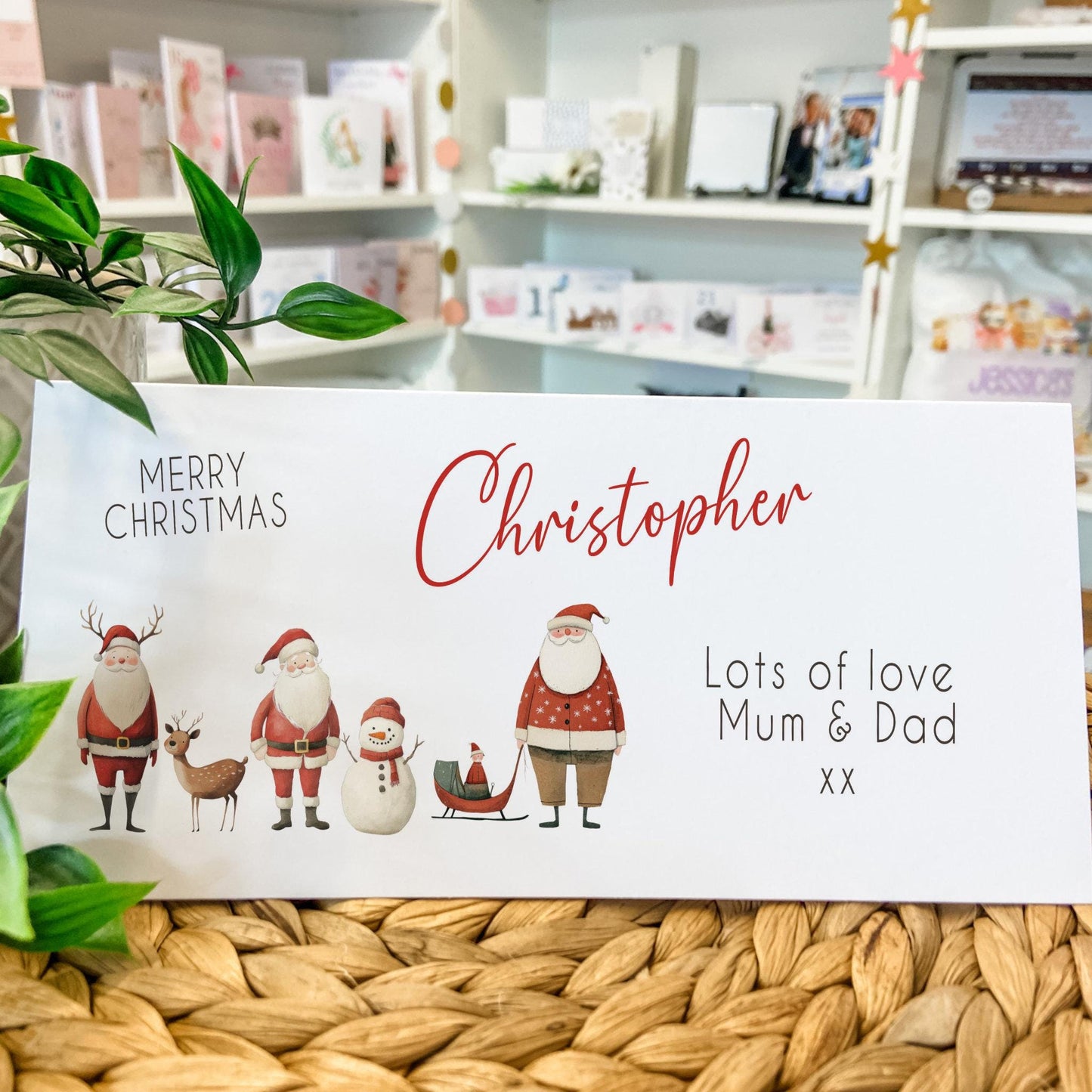 Personalised Christmas Money Gift Wallet Christmas Cash Gift For you this christmas