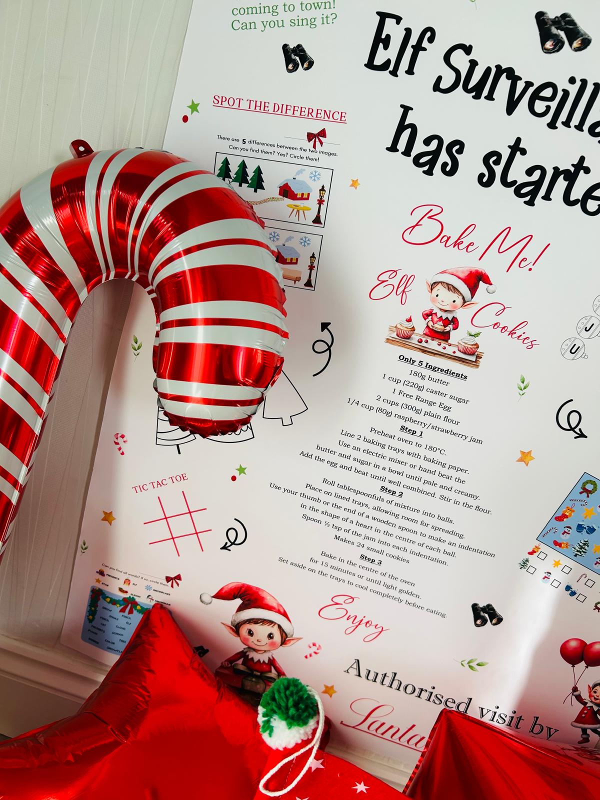 Christmas Elf Arrival Activity Banner  Elf Fun Colouring banner, Elf Banner Kids