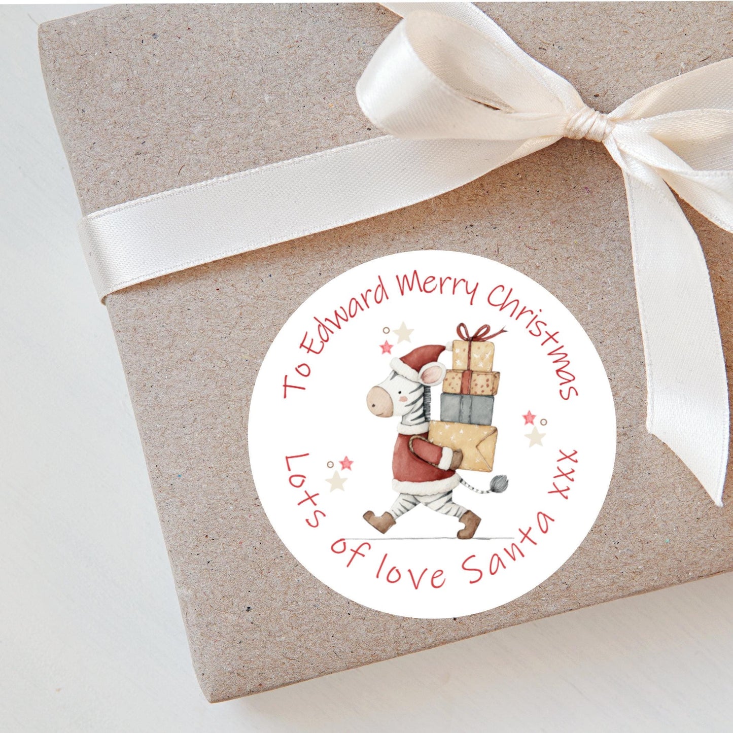 Personalised Christmas Stickers Labels For Wrapping Gifts, Name Tag