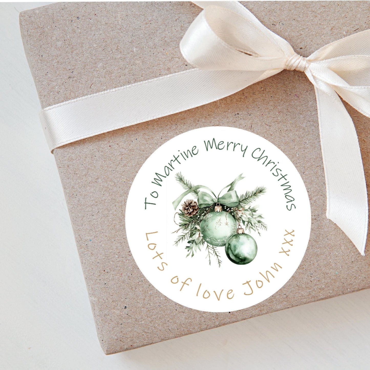 Personalised Christmas Stickers Labels For Wrapping Gifts, Name Tag