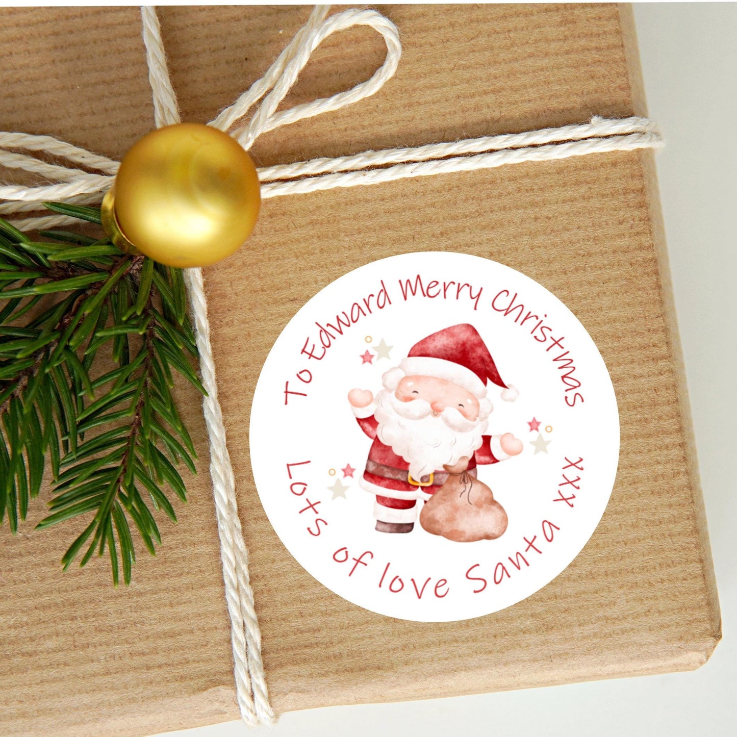Personalised Christmas Stickers Labels For Wrapping Gifts, Name Tag