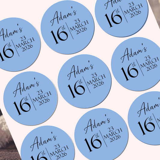 Birthday Stickers Party Favour Celebration Stickers Personalised