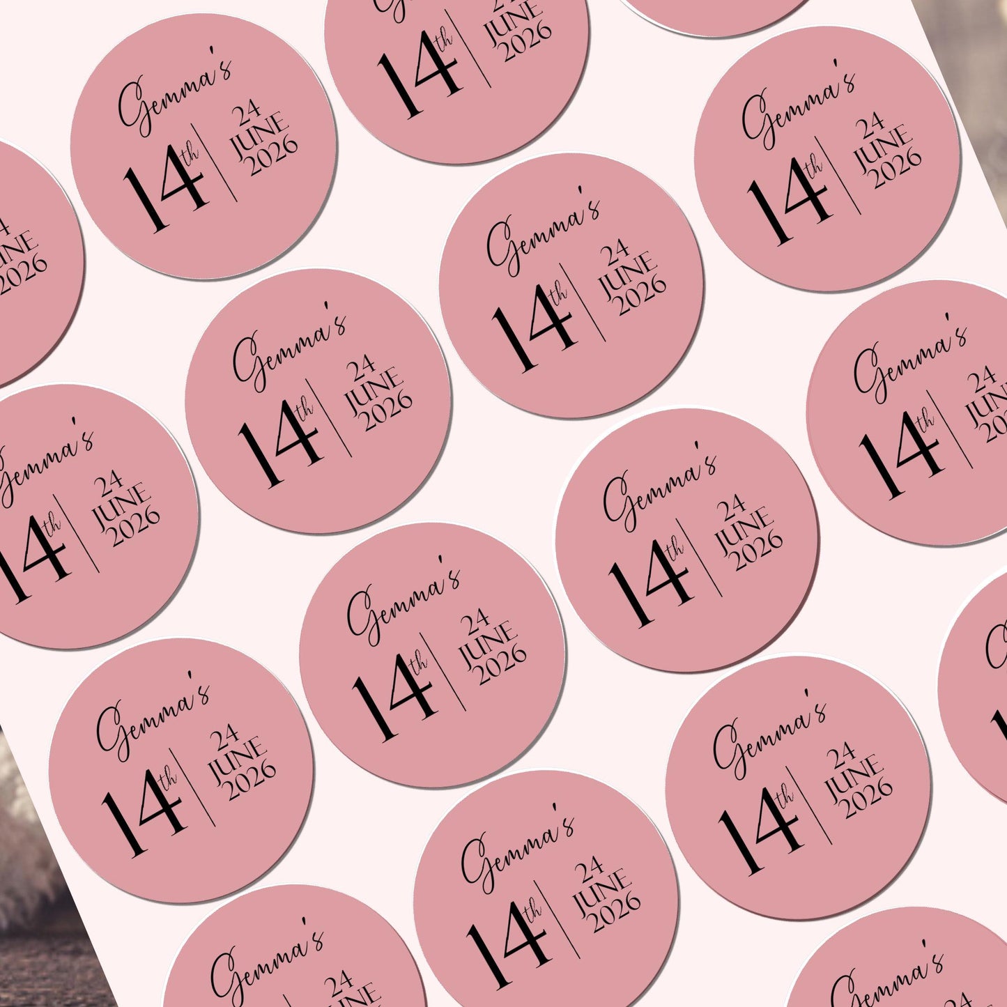Birthday Stickers Party Bags Sweet Cone Thank You Stickers Labels Tags