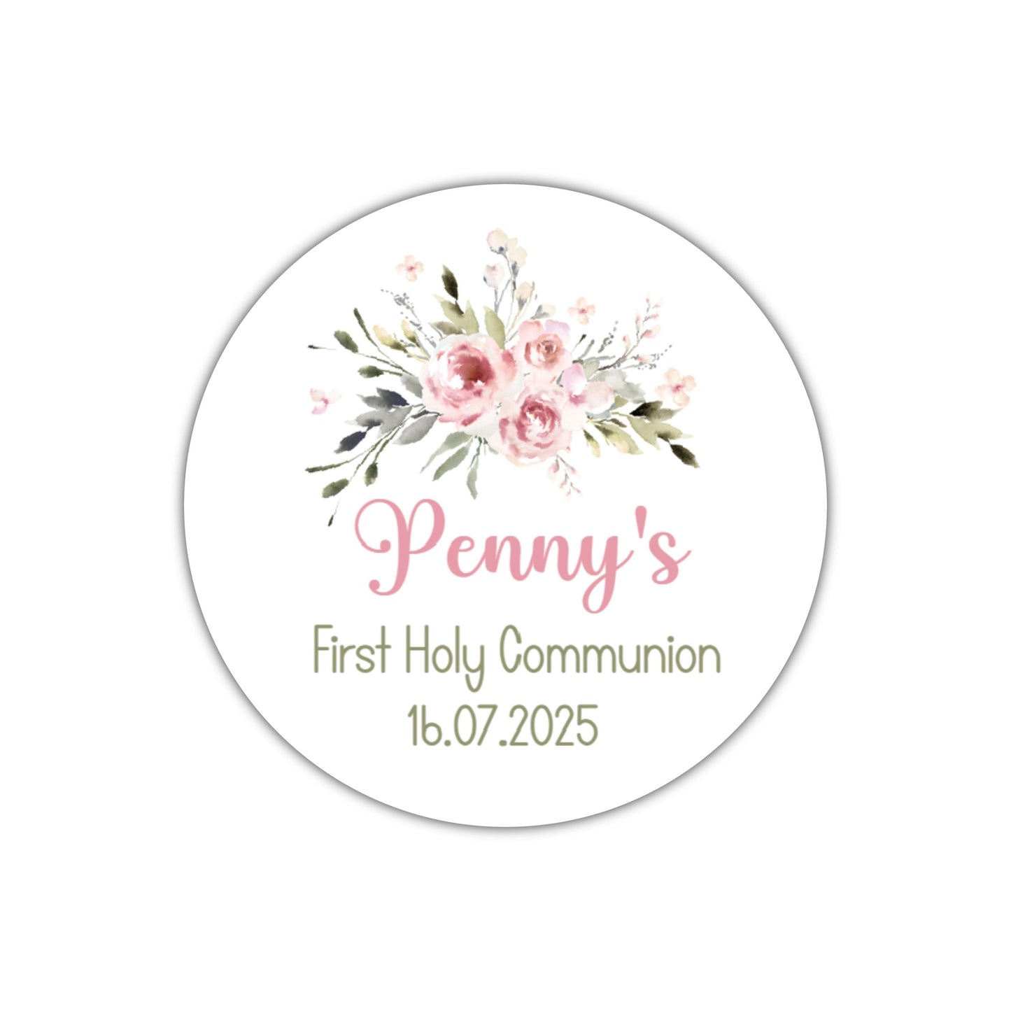 Personalised First Holy Communion Stickers, Party Bag Stickers, Sweet Cone Bags
