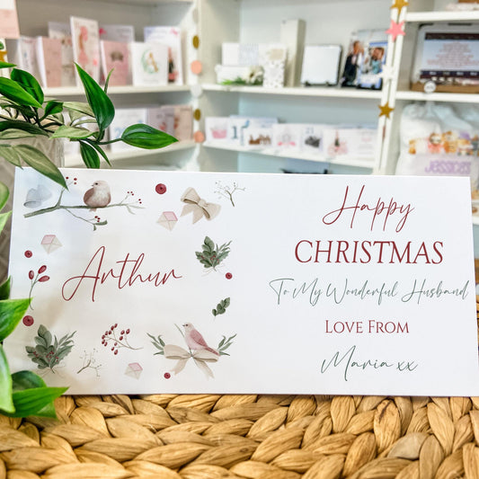 Personalised Christmas Money Holder Gift Wallet Christmas Cash Gift For You