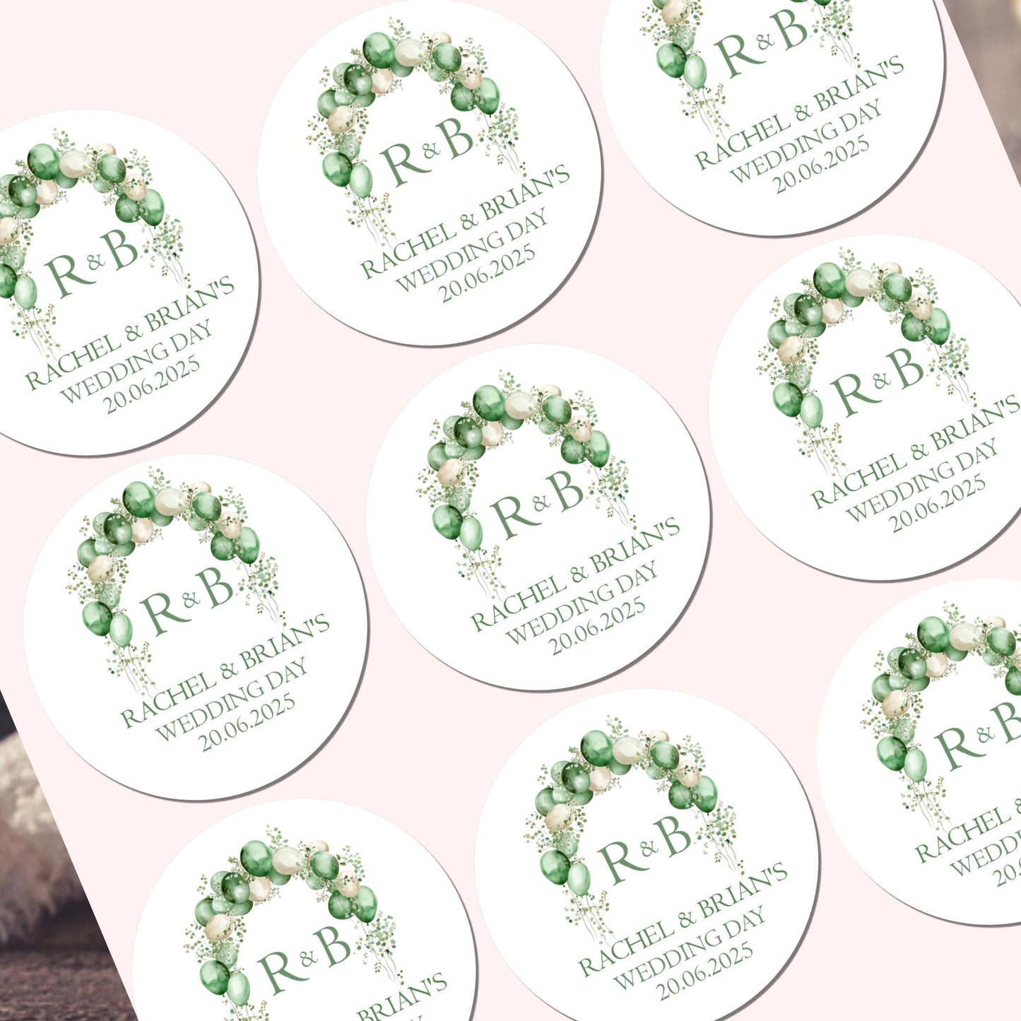Personalised Wedding Stickers Wedding Favours Cake Labels Favour gift tags Wedding Stationery Personalised Wedding tissues Thank you sticker