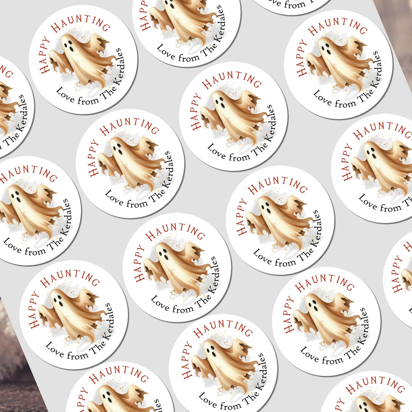 Personalised Halloween Stickers Labels for Sweet Cones Trick or Treat Bags