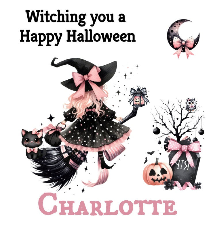 Personalised Halloween Gift Bag  Daughter Granddaughter Son Grandson