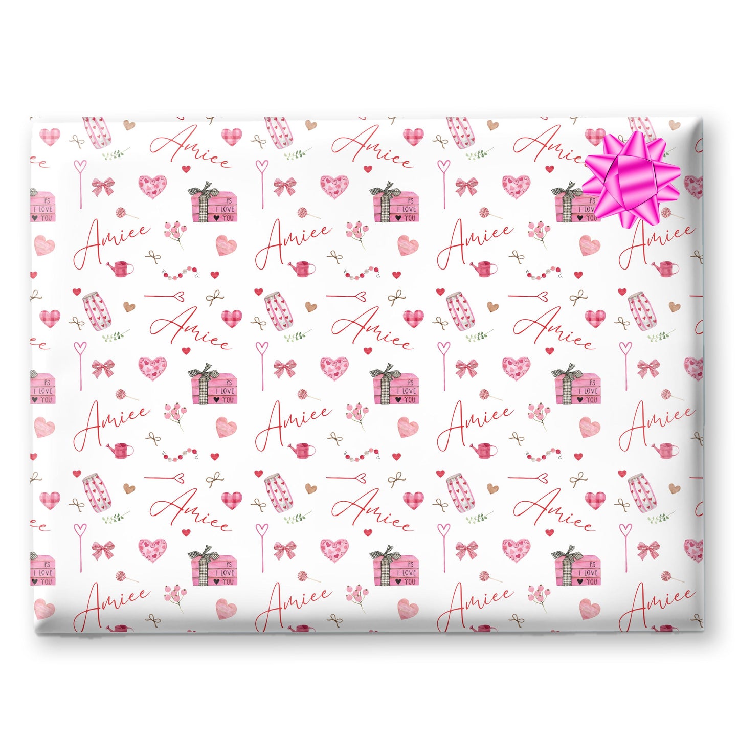 Personalised Valentines Wrapping Paper, Valentines Gifts, Valentines gift bag, gifts for her, Anniversary wrapping paper, gift ideas for her