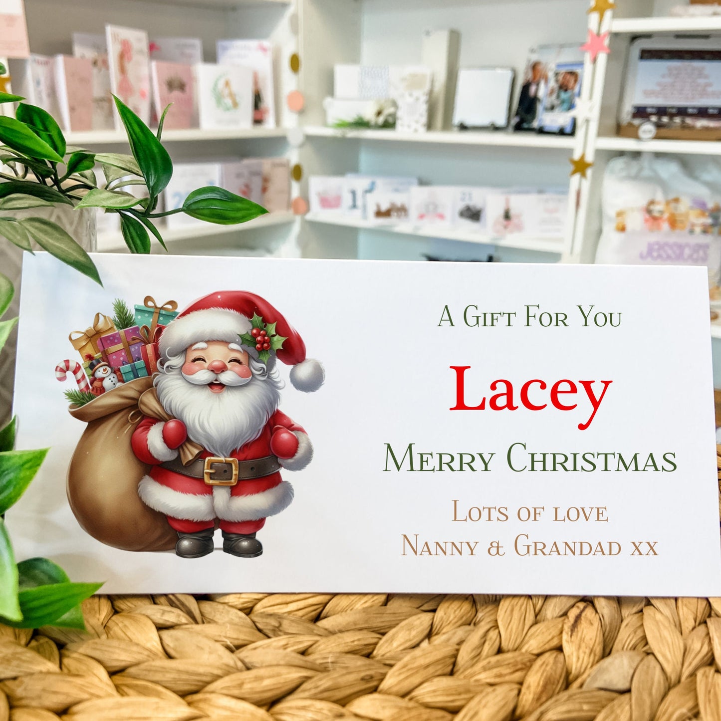 Personalised Christmas Money Gift Wallet Christmas Cash Gift For you this christmas