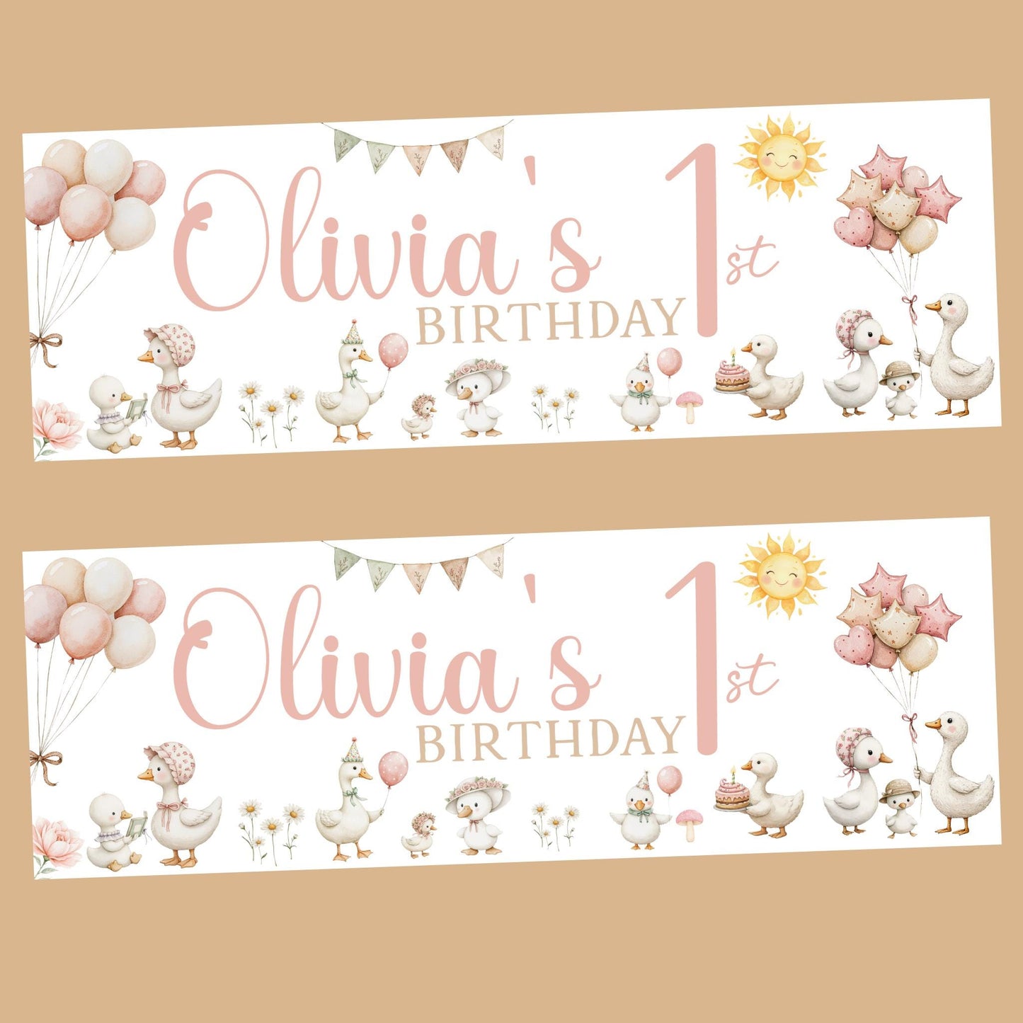 Personalised Birthday Party Banner | Animal Banner | Custom Banner | Party Decor  | Childrens banners  | Kids birthday banner