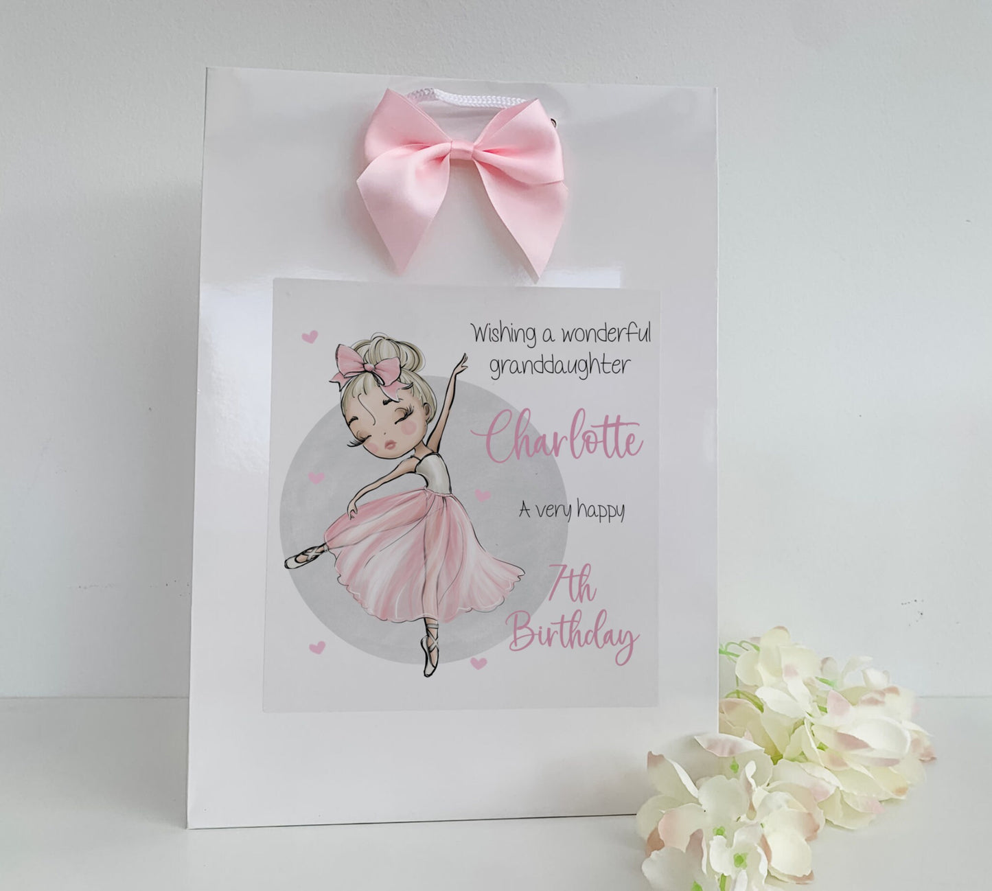 Personalised Gift Bag For Birthday Present Ballerina Dancer
