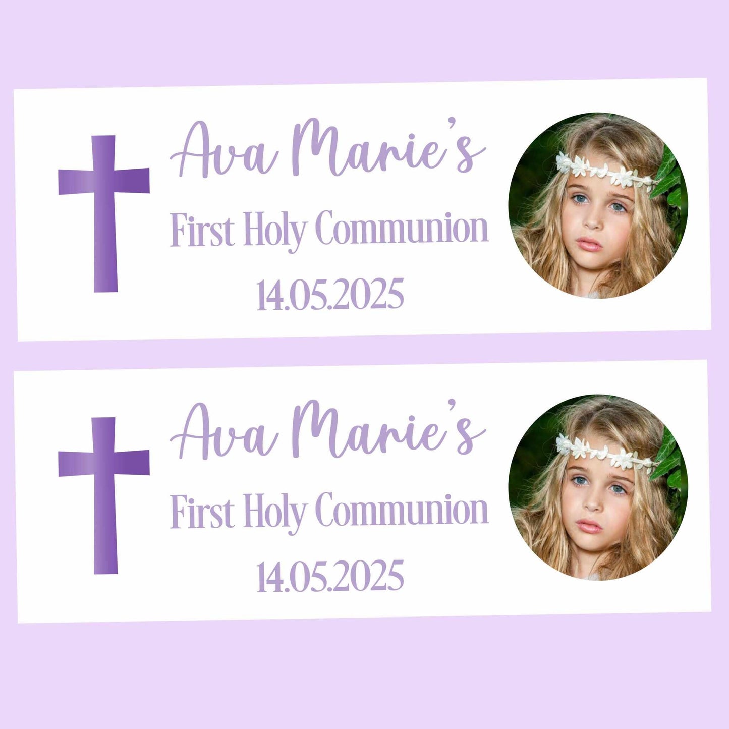 First Holy Communion Personalised Party Banners, Party Decor, Wall Decoration, 1st Communion or Confirmation, Christening