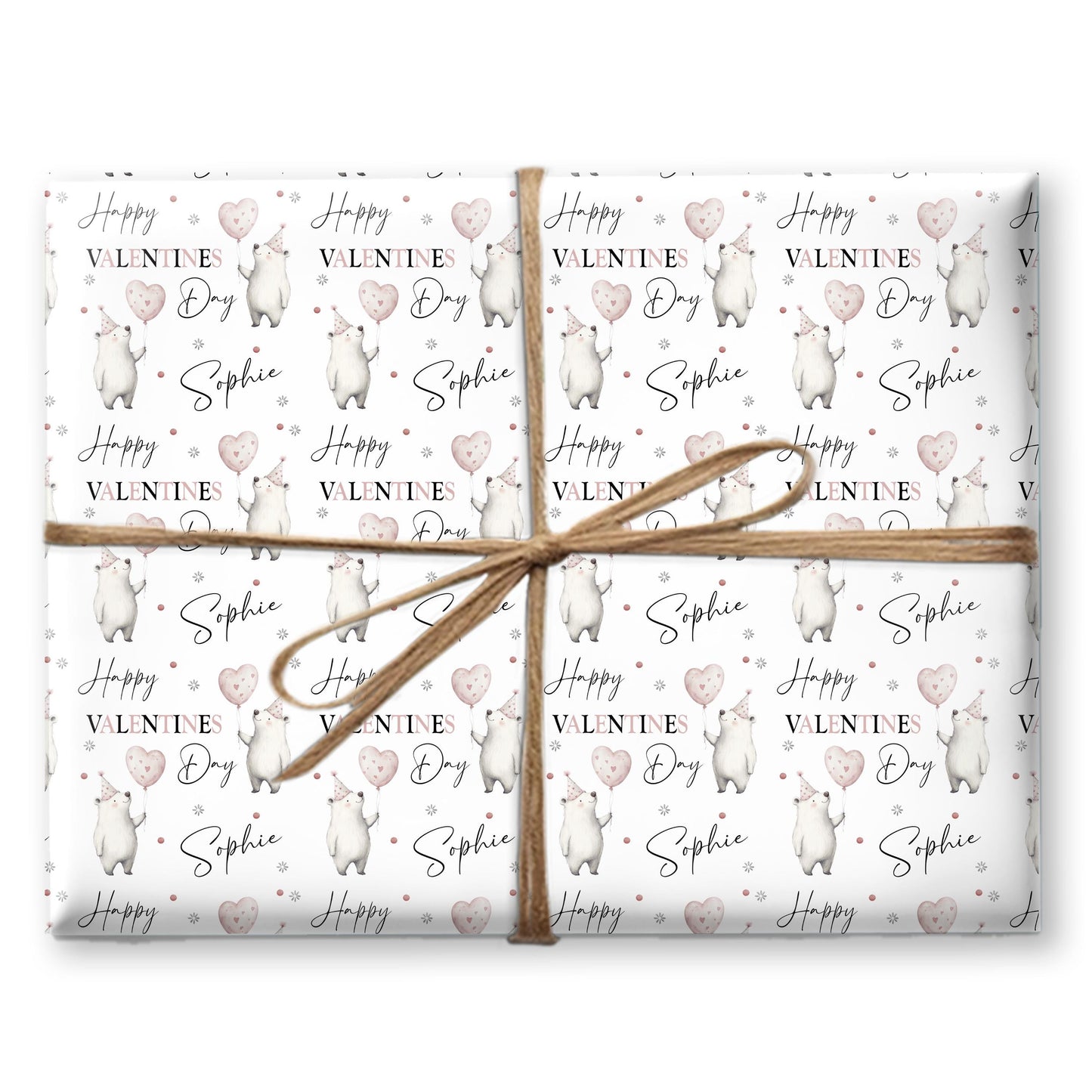 Personalised Teddy bear Wrapping Paper, Custom Gift Wrap for Kids & Baby Birthday Baby Shower and Birthday Christening wrapping paper