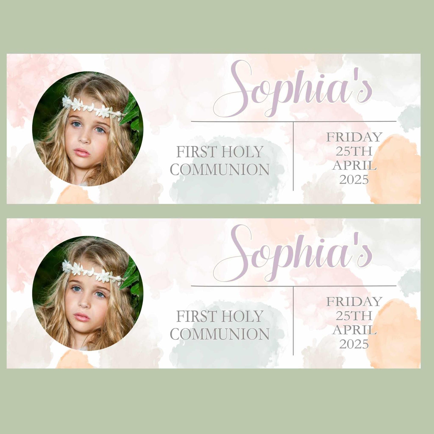 First Holy Communion Banners, Party Decor, Wall Decoration, 1st Communion or Confirmation, Christening