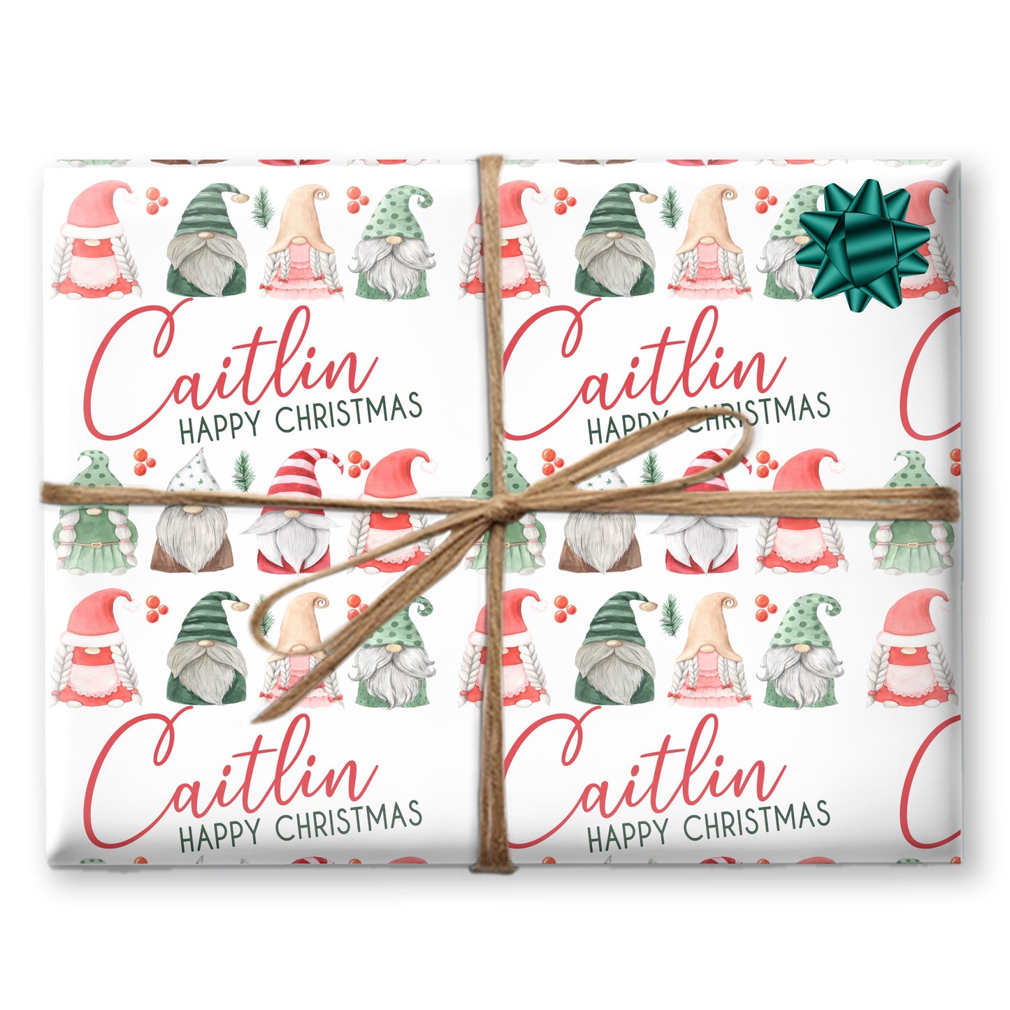 Personalised Gift Wrap | Personalised Christmas Wrapping Paper | Personalised Gift Wrap | Fun Gift Wrap |  Gonks Gift Wrap