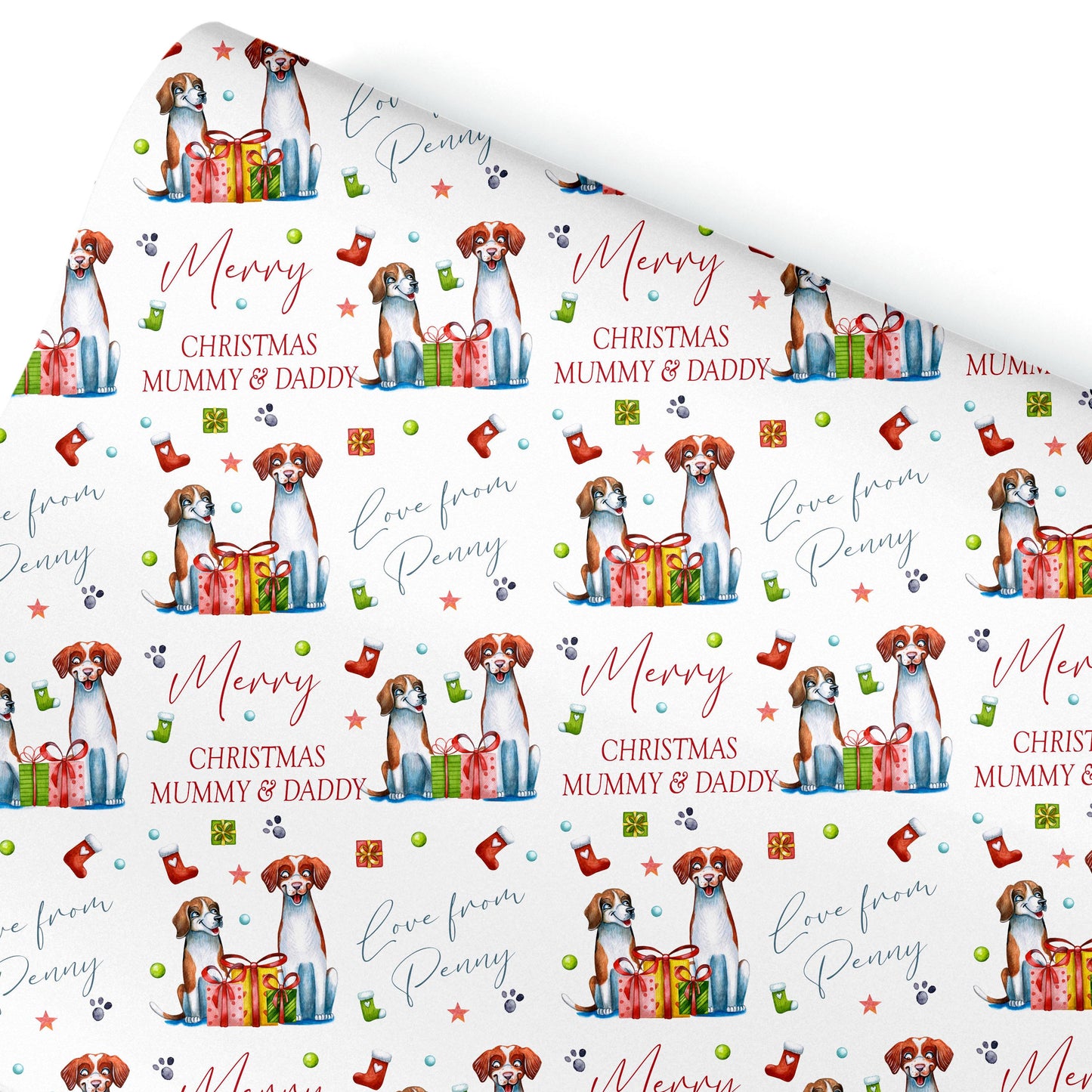 Personalised Dog Gift Wrap | Personalised Christmas Wrapping Paper | Personalised Gift Wrap | Fun Gift Wrap