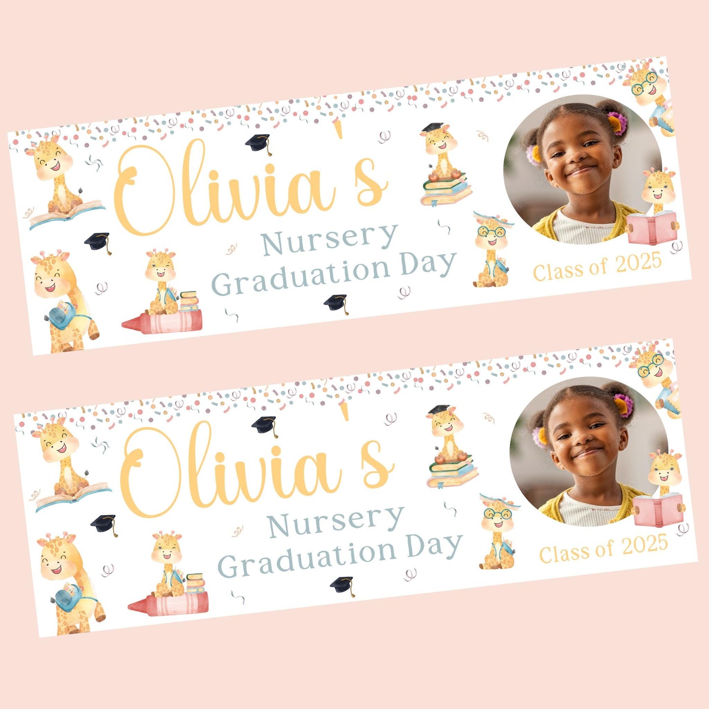 Nursery Graduation Banner , Personalised Nursery Party Banner, Custom Banner,  Well done Banner, Pre-School Graduation, Leaving Nursery