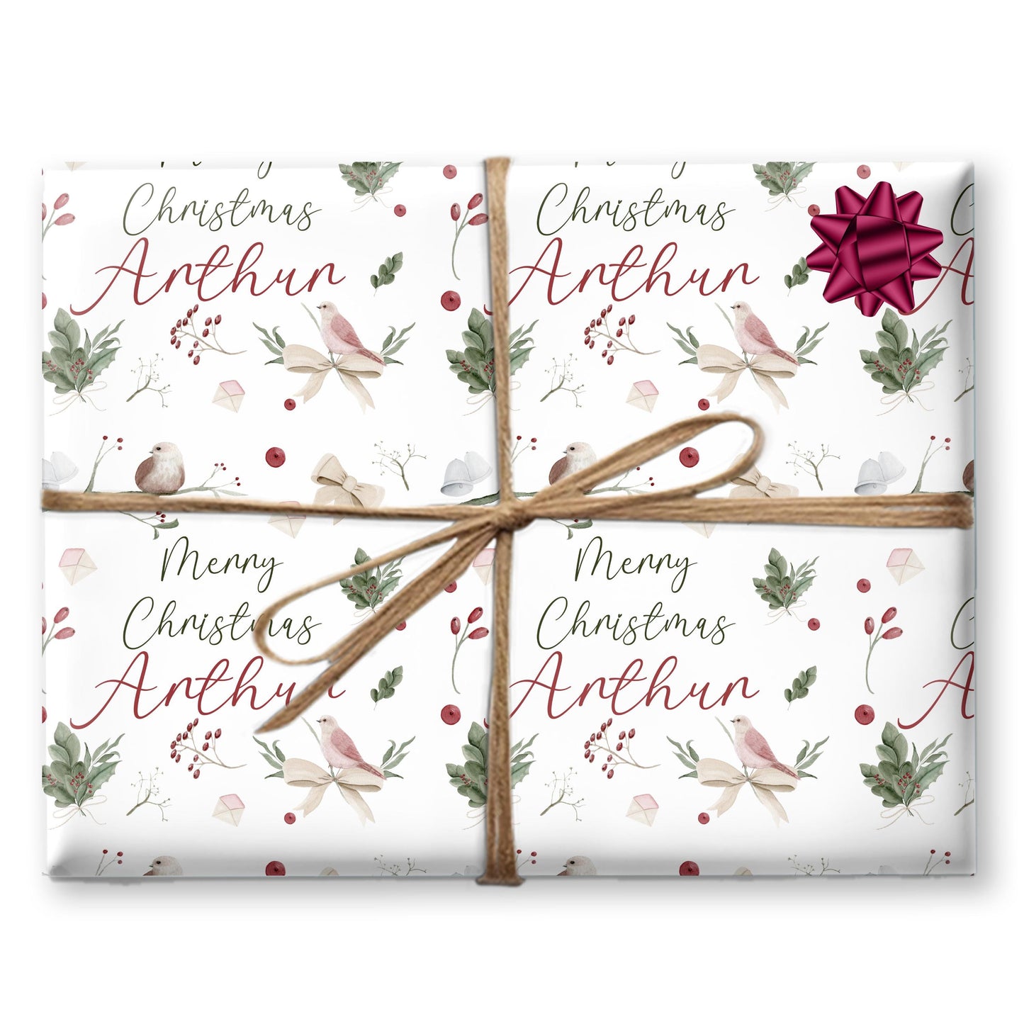Personalised Gift Wrap For Her | Personalised Christmas Wrapping Paper | Personalised Gift Wrap | For Him
