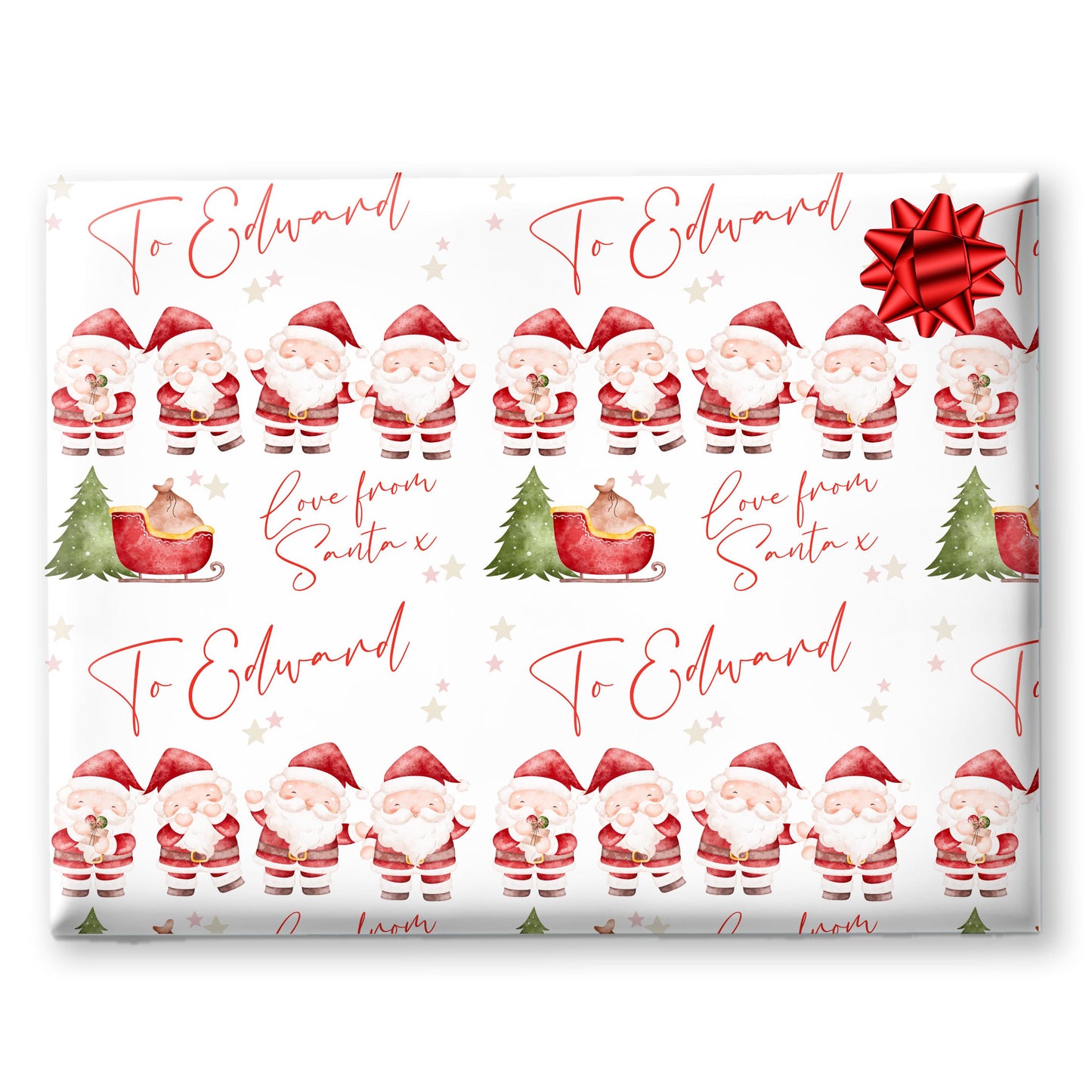 Personalised Gift Wrap | Personalised Christmas Wrapping Paper | Personalised Gift Wrap | Fun Gift Wrap |  Santa Gift Wrap