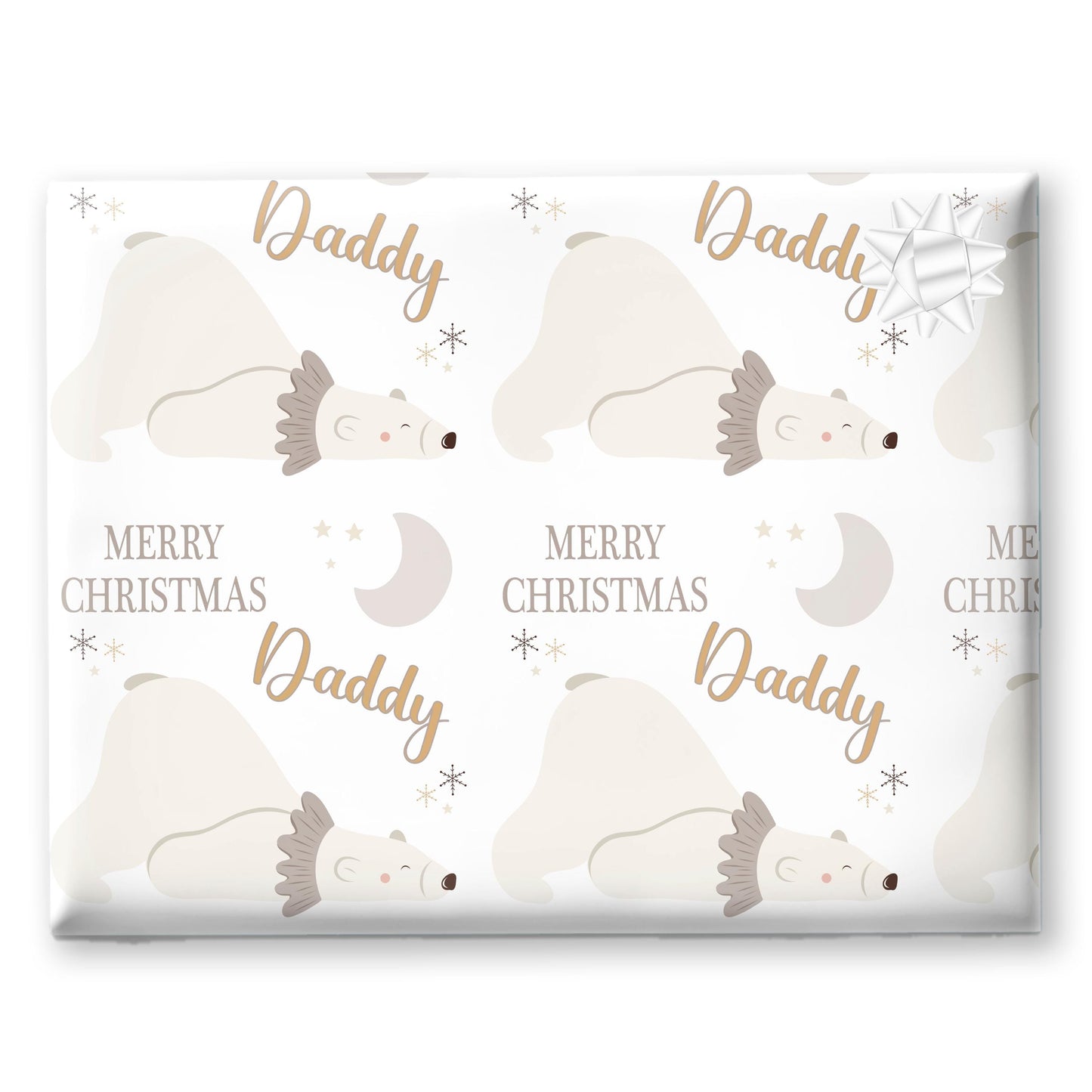 Personalised Gift Wrap | Personalised Christmas Wrapping Paper | Personalised Gift Wrap | Fun Gift Wrap | Daddy Polar Bear