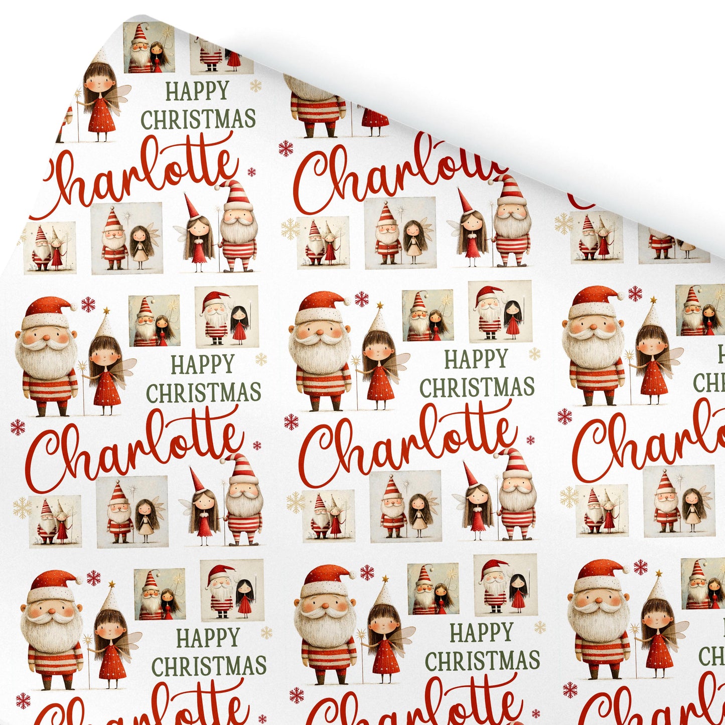 Personalised Gift Wrap | Personalised Christmas Wrapping Paper | Personalised Gift Wrap | Fun Gift Wrap | Santa Claus