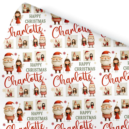 Personalised Gift Wrap | Personalised Christmas Wrapping Paper | Personalised Gift Wrap | Fun Gift Wrap | Santa Claus