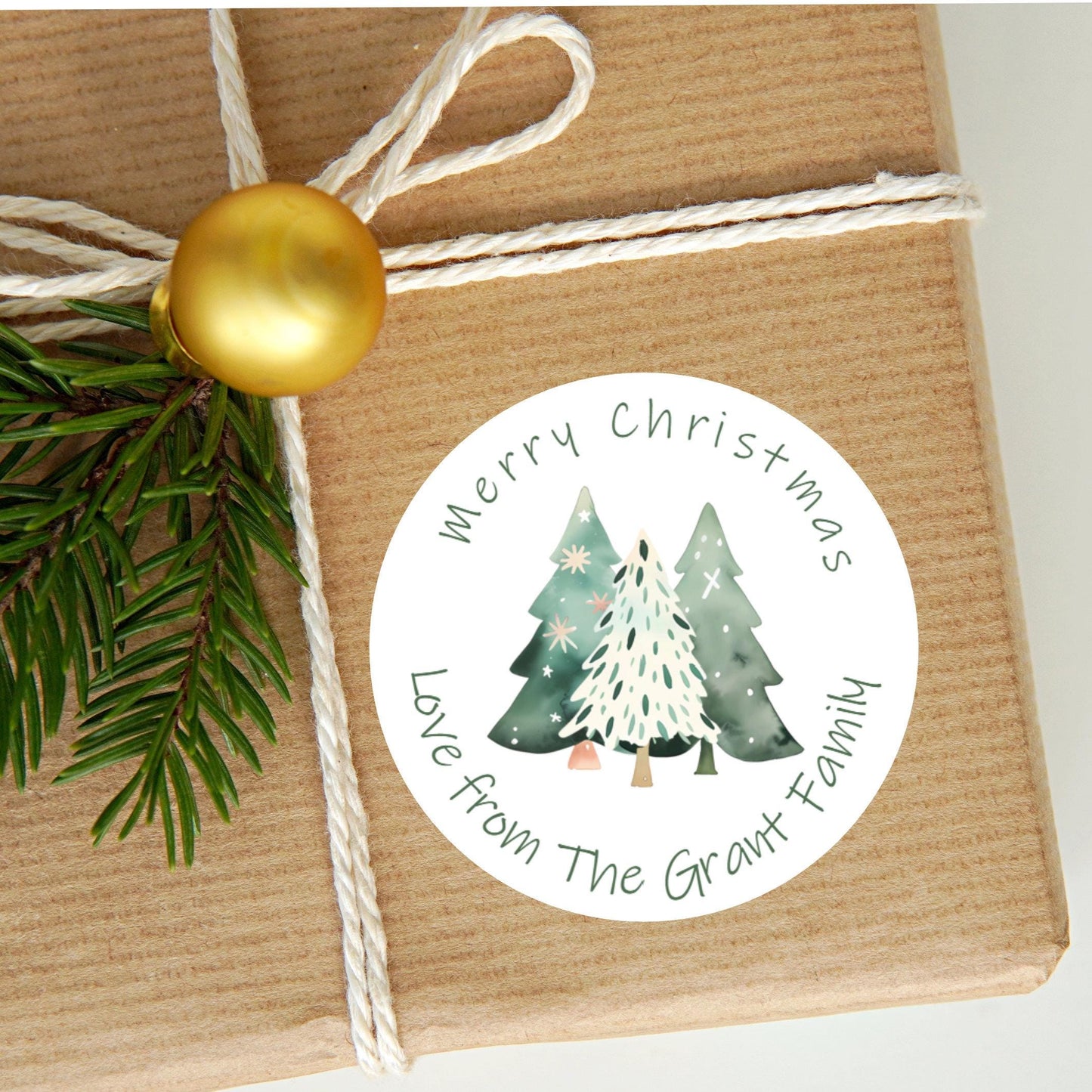 Personalised Christmas Stickers Labels For Wrapping Gifts, Name Tag